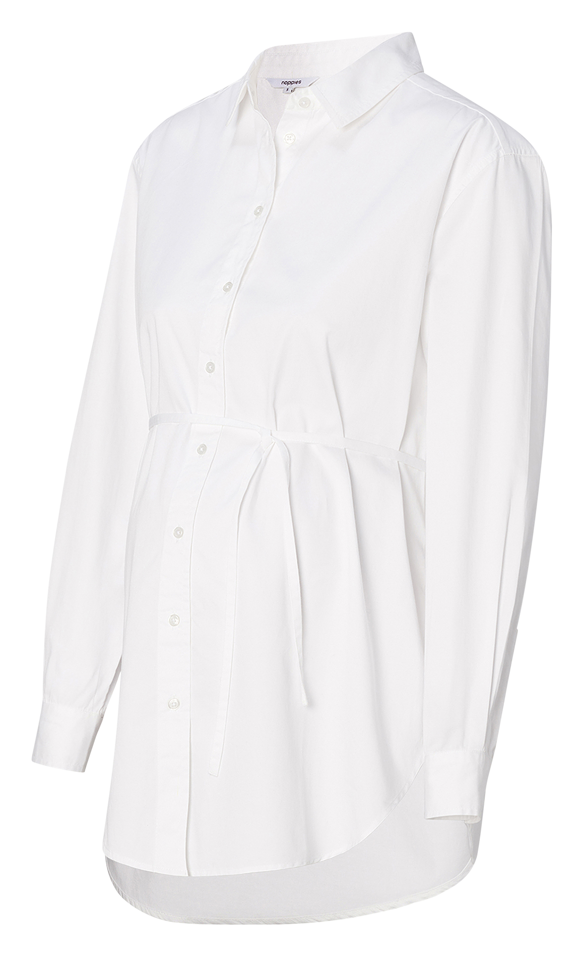 Cotton shirt with classic collar NOPPIES White