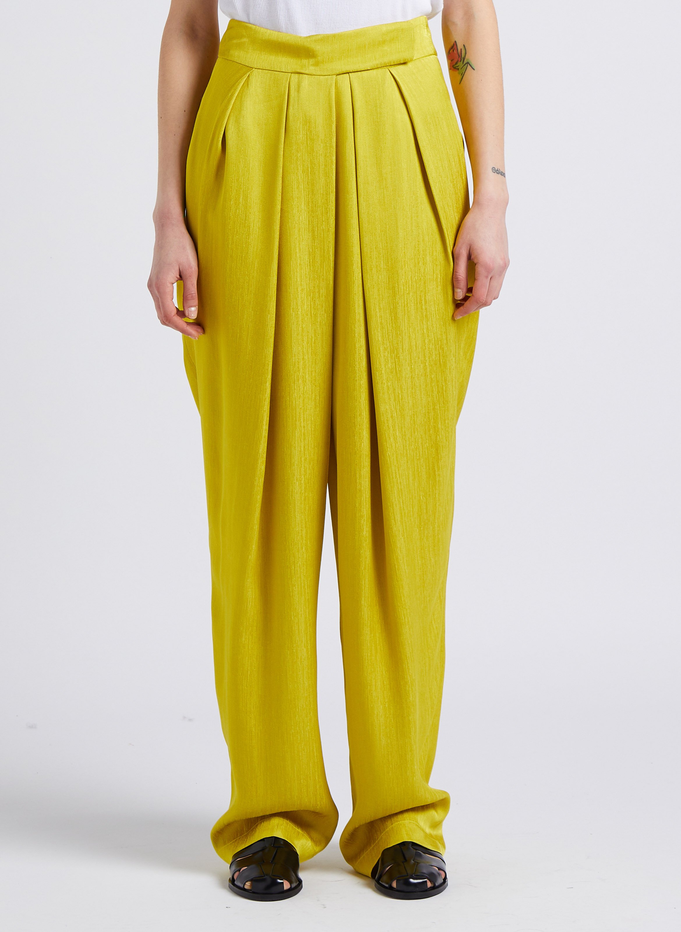 Pantalon carotte large à pinces  HEIMSTONE Vert