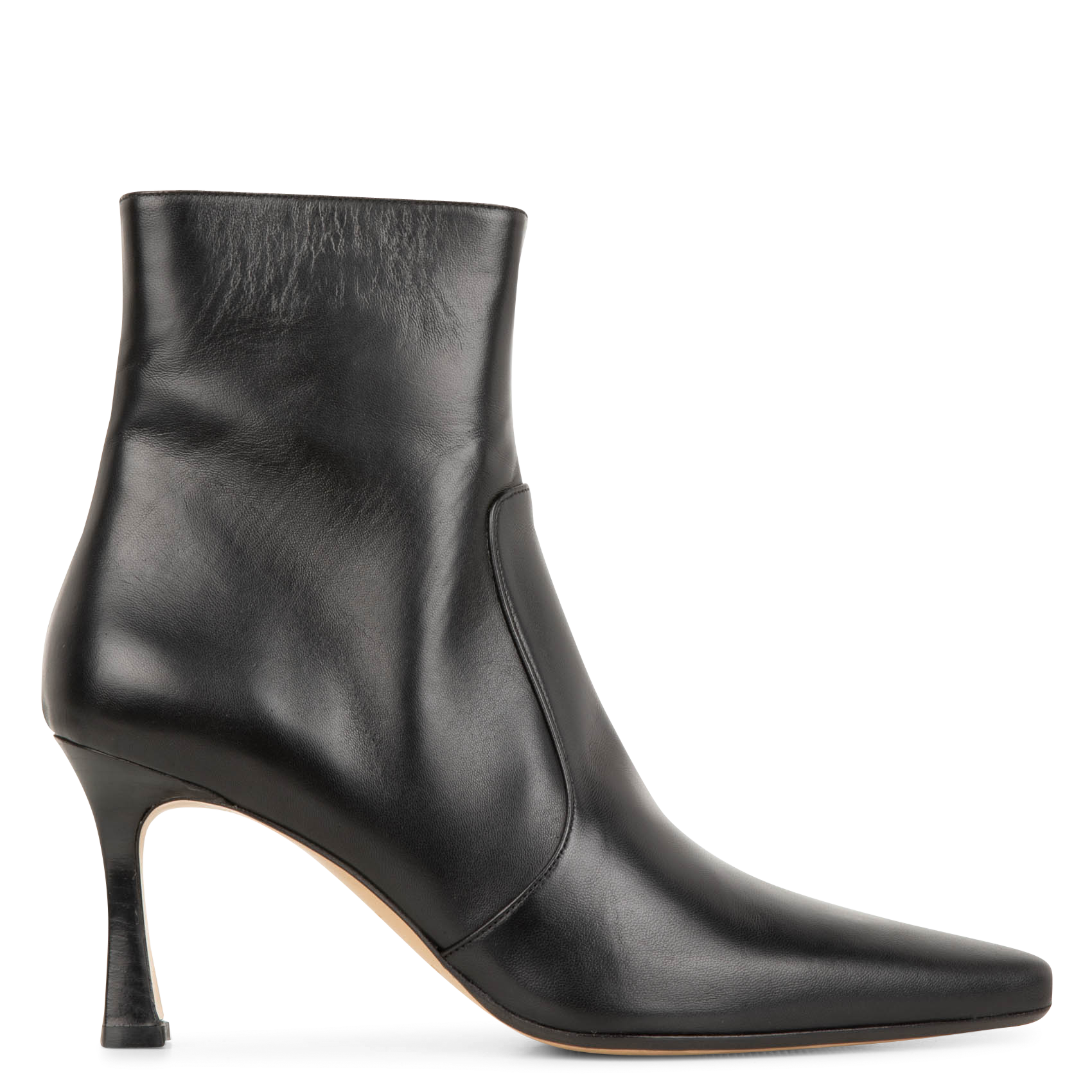 - 100% leather, - Round toes, - Inner zip fastening, - Heel height: 9 cm. RIVECOUR Black