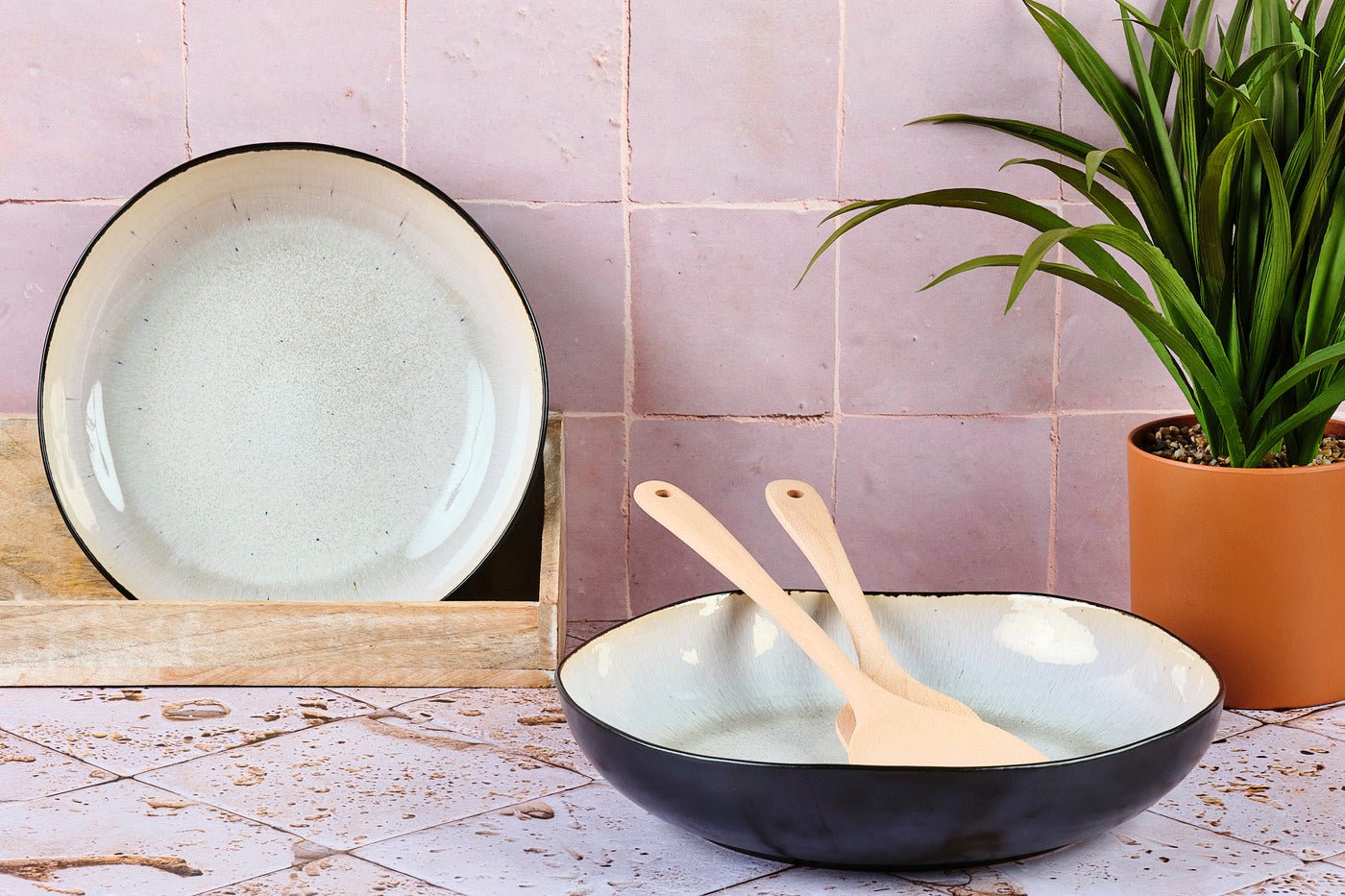 Iris fruit basket ø27.5cm and ø32.5cm - 2 pieces - ivory white BJORN White