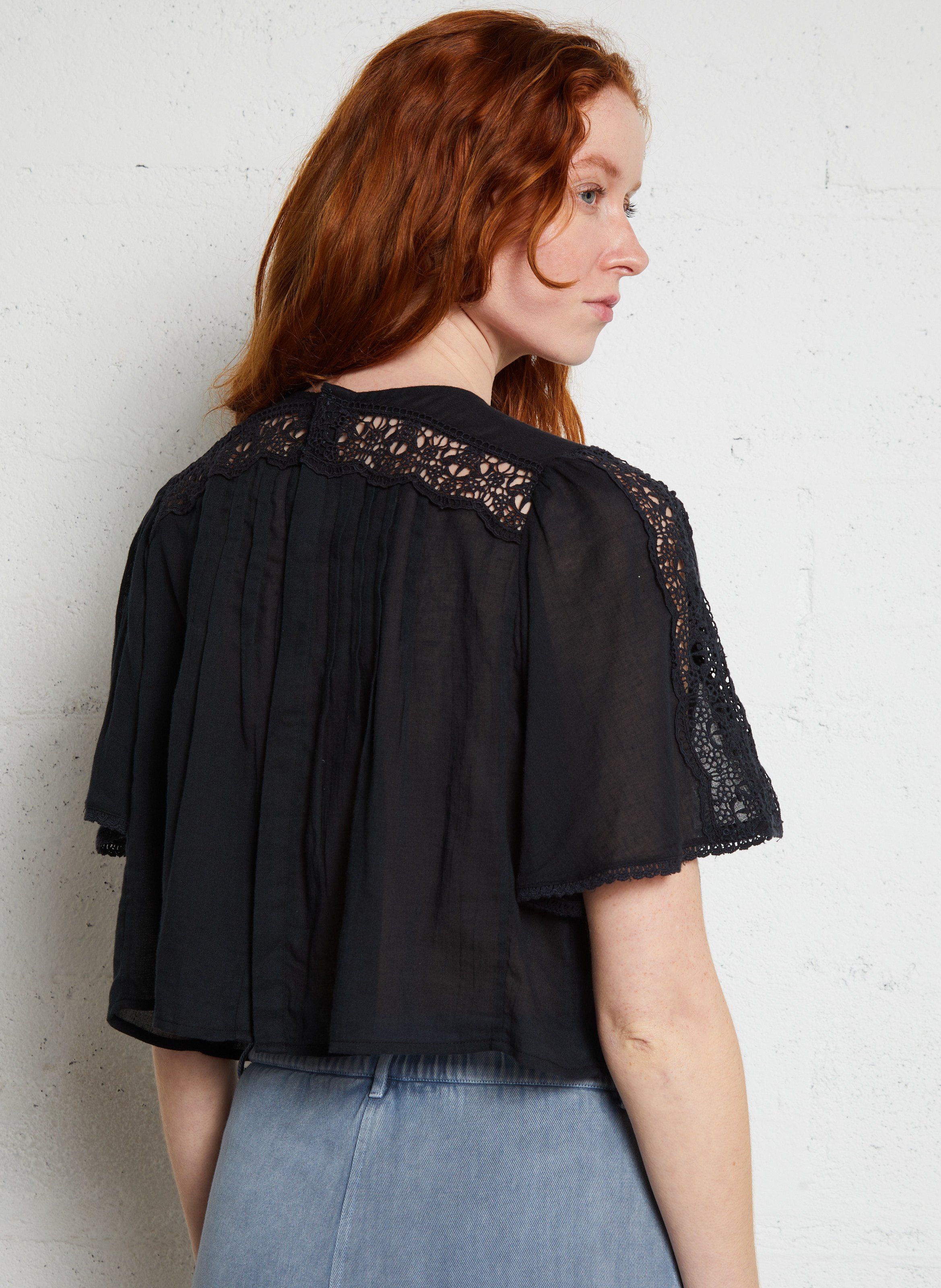 Pantalon droit en coton bio LOUISE MISHA Gris