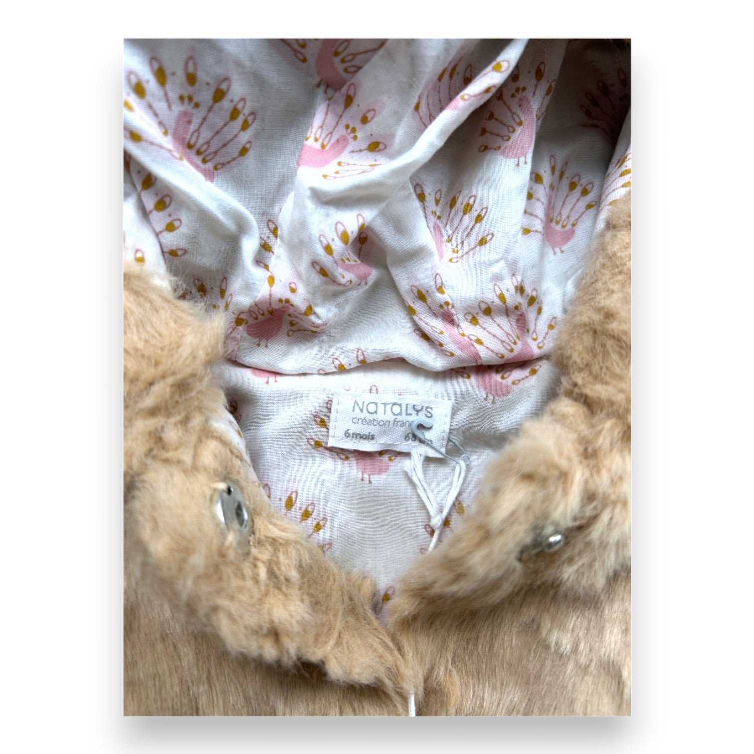 Pink baby coat - 6 months NATALYS - Seconde Main Pink