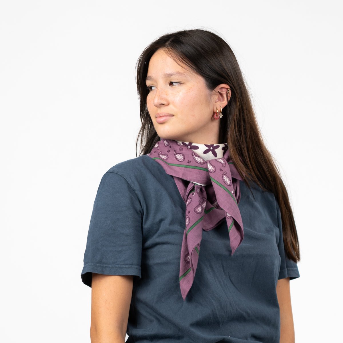 Organic cotton scarf BILLYBELT Purple