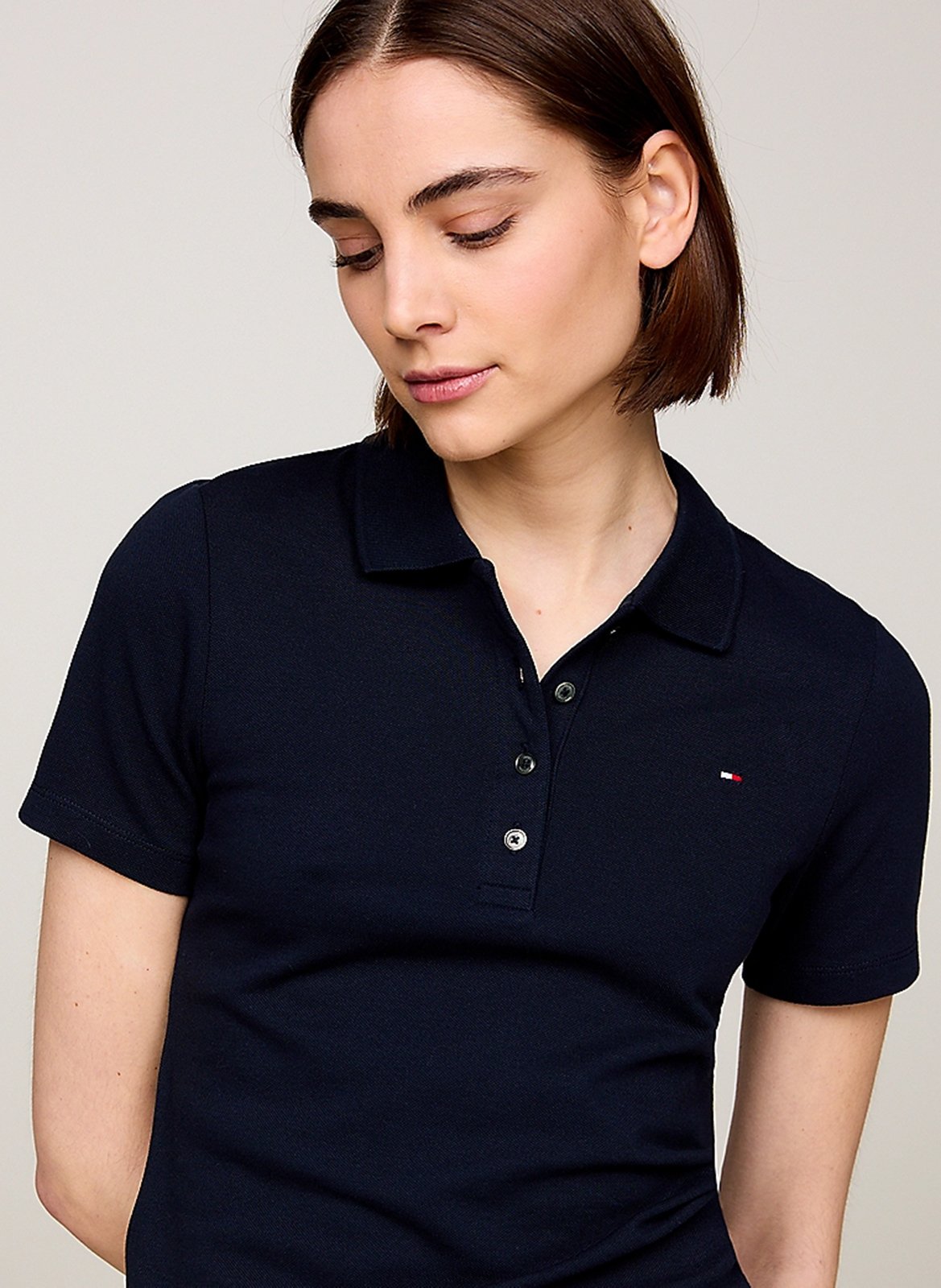 Organic cotton blend polo TOMMY HILFIGER Blue