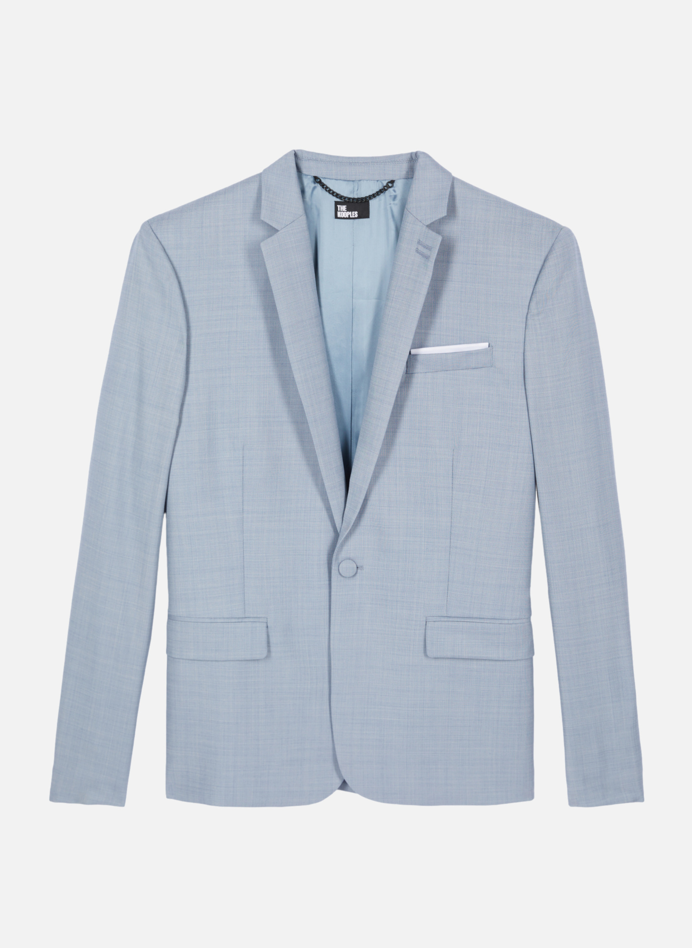 Wool suit jacket with metal chain - slim fit THE KOOPLES Blue