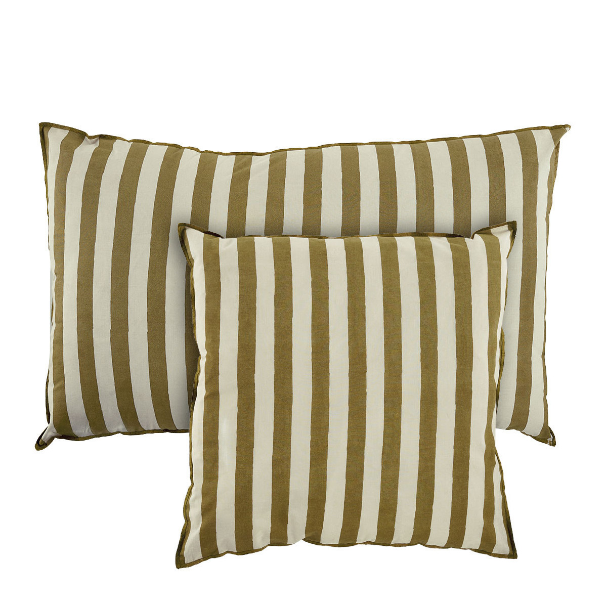 Housse de coussin coton BLANC D'IVOIRE Jaune