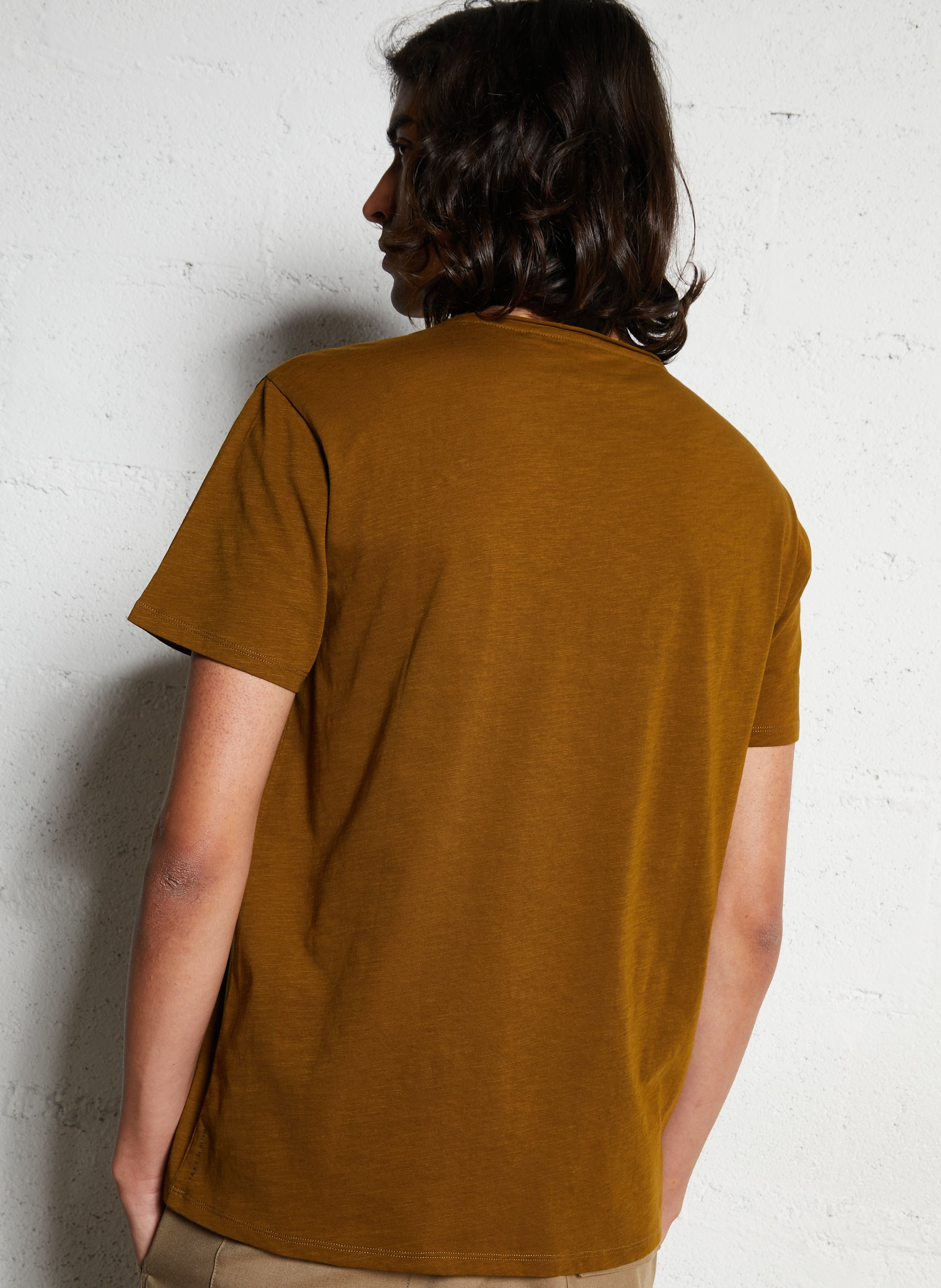 Straight fit round neck short sleeve t-shirt IKKS Yellow