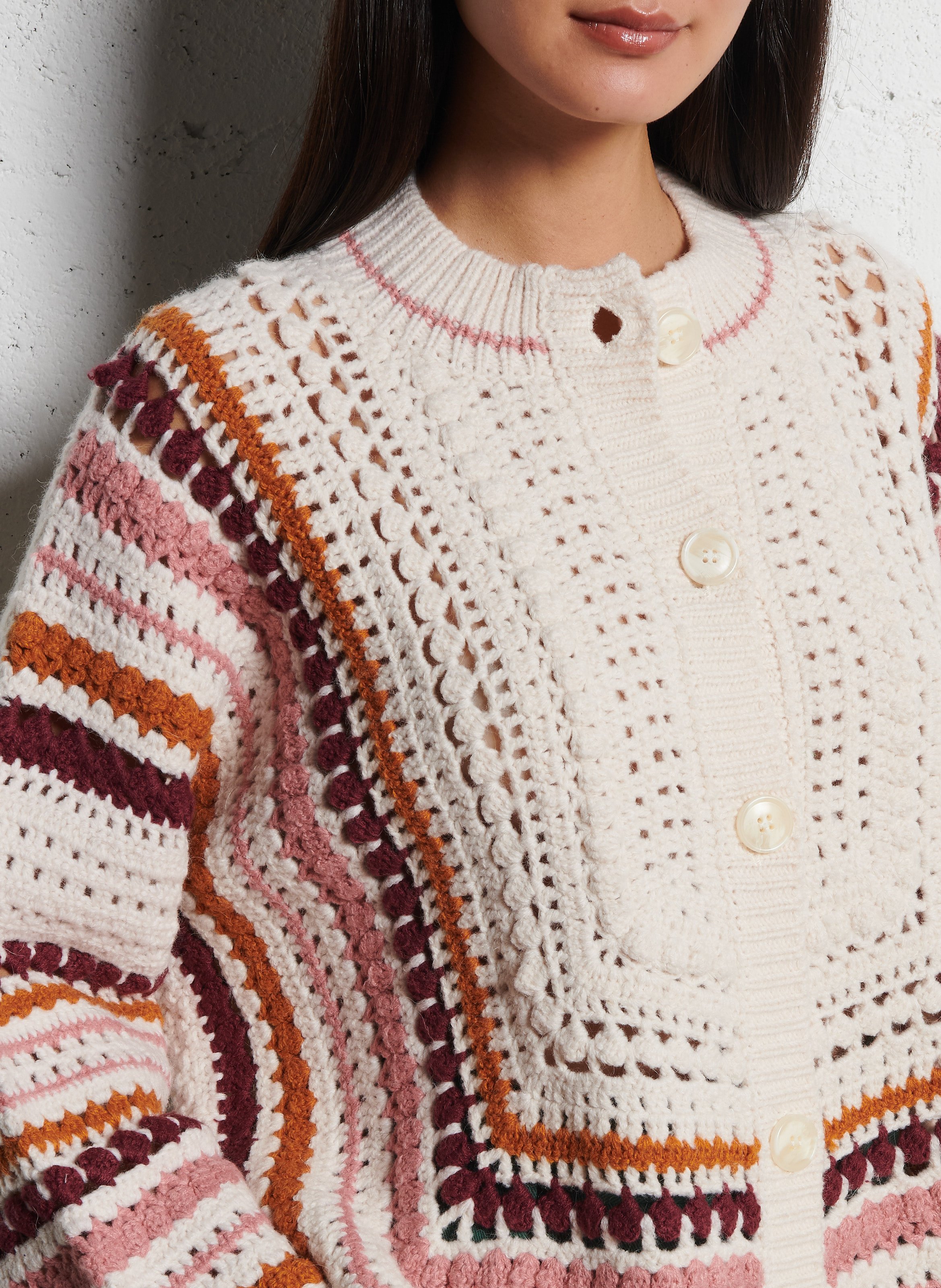 Striped seaside-inspired cardigan with wool LOUISE MISHA Multicolored