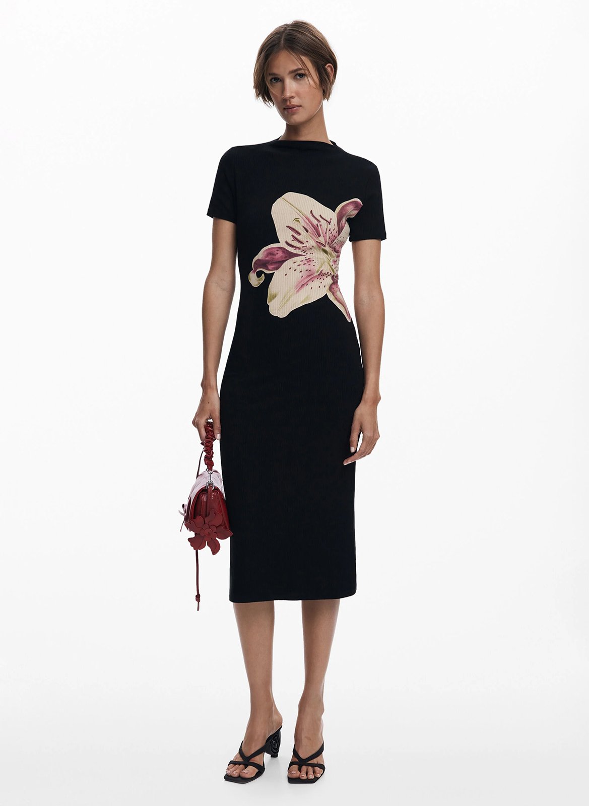 Robe longue imprimée DESIGUAL Noir