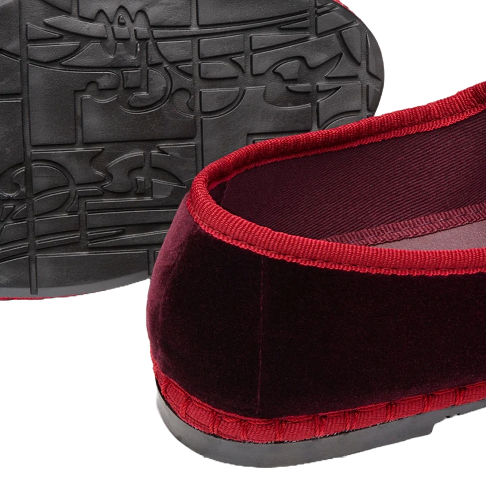 Cotton velvet ballet flats FLABELUS Red