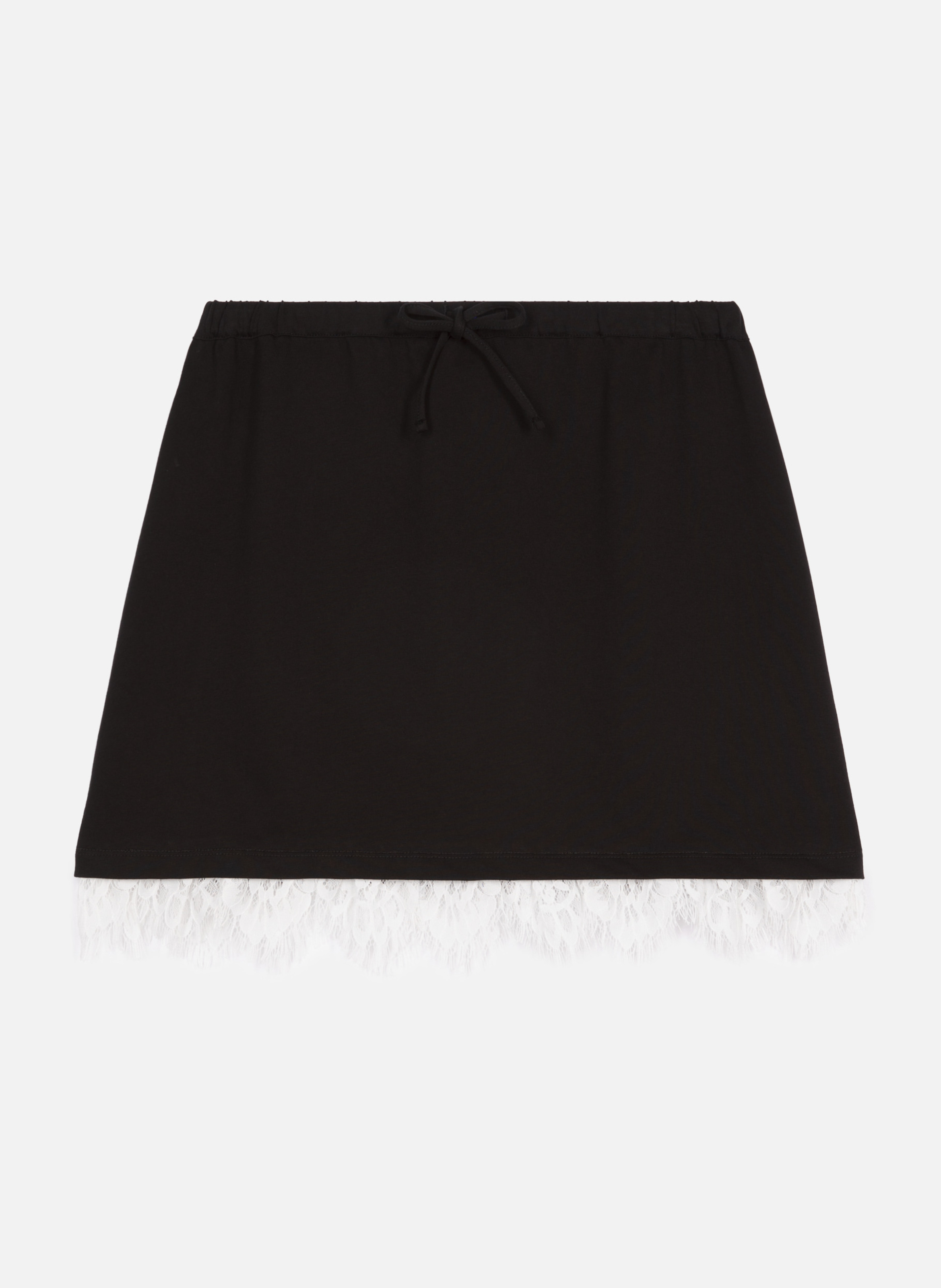 Short skirt with lace THE KOOPLES Black