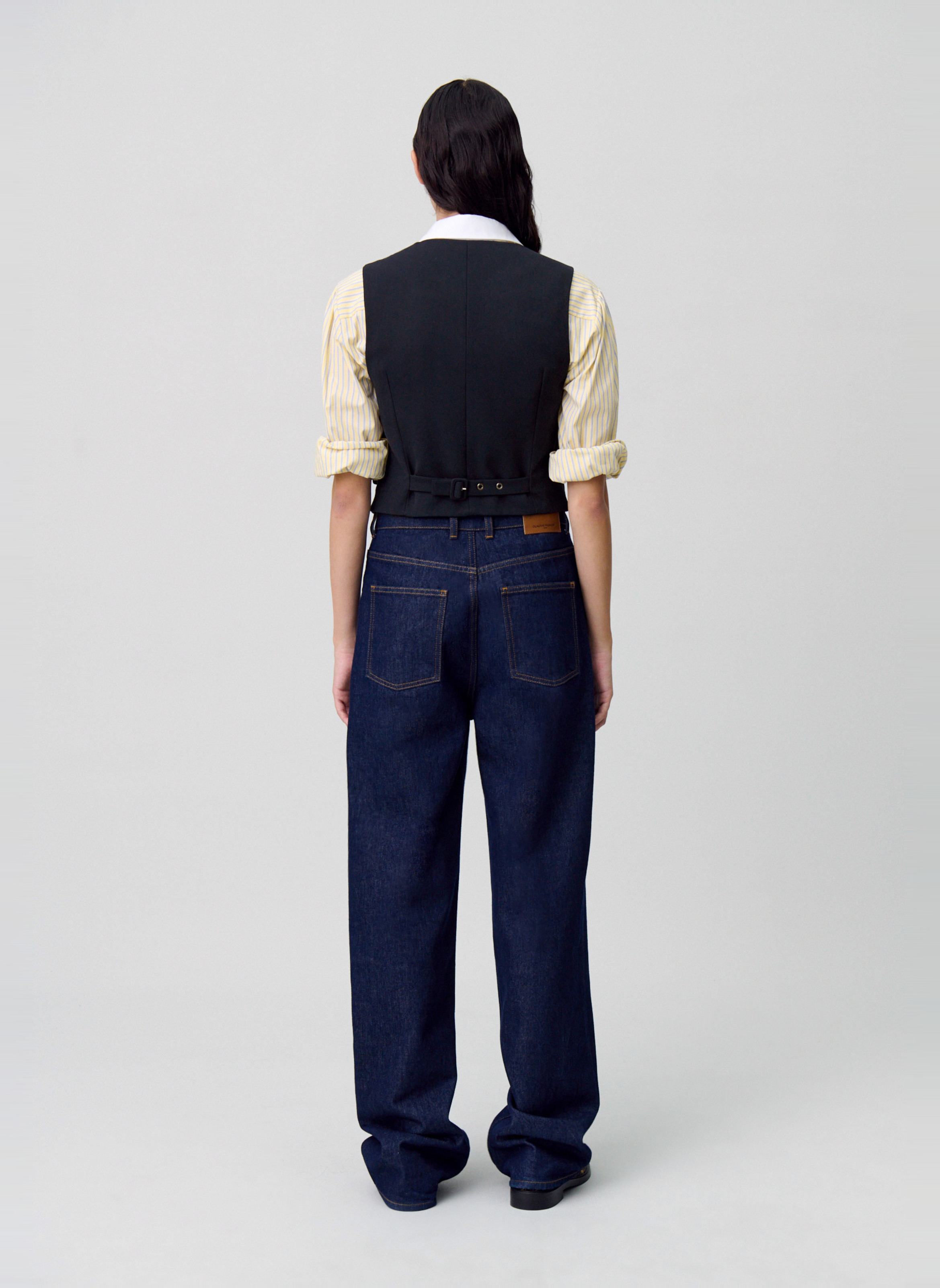 Gilet de costume col V CLAUDIE PIERLOT Bleu