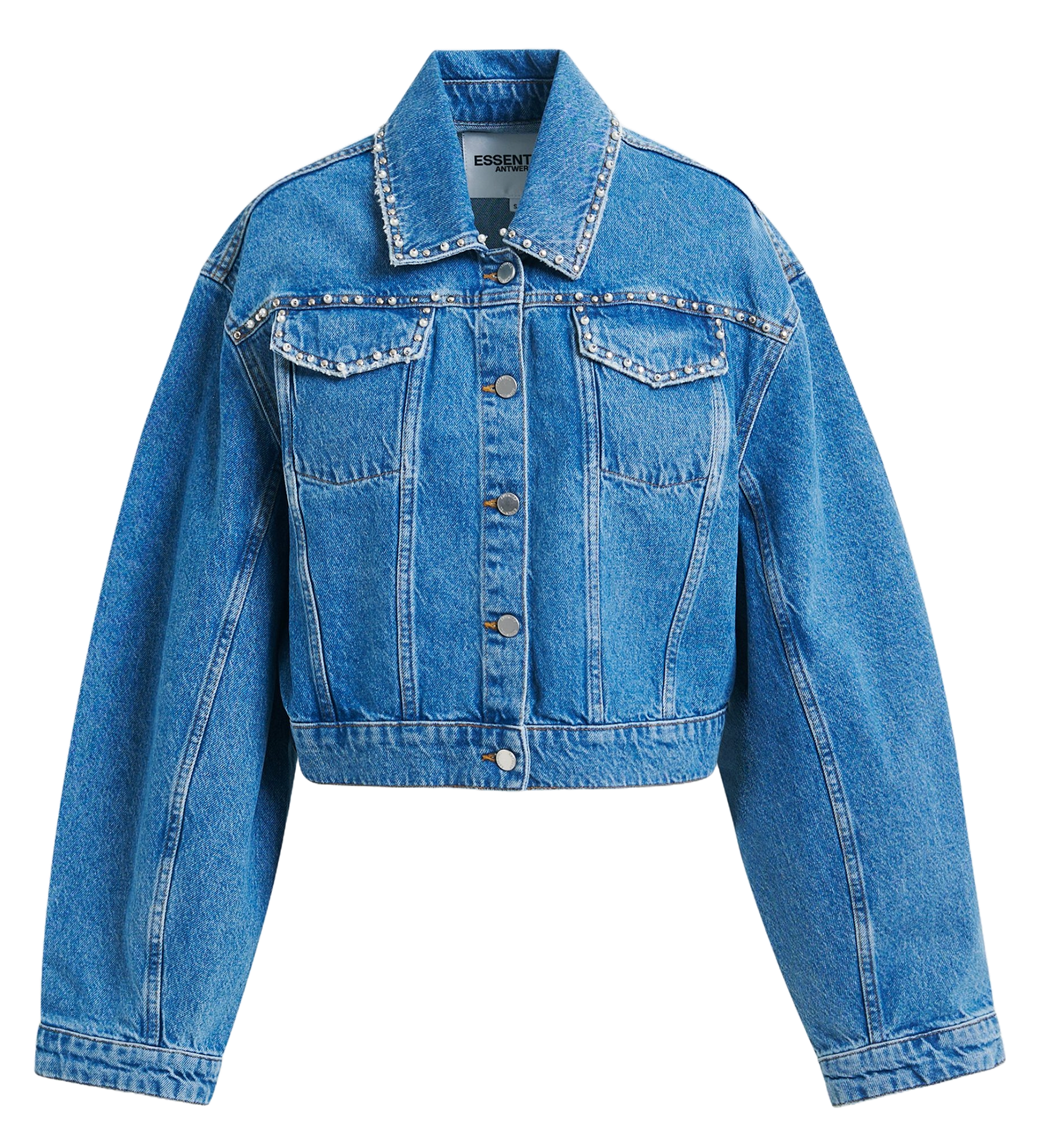 Straight cotton jacket ESSENTIEL ANTWERP Blue