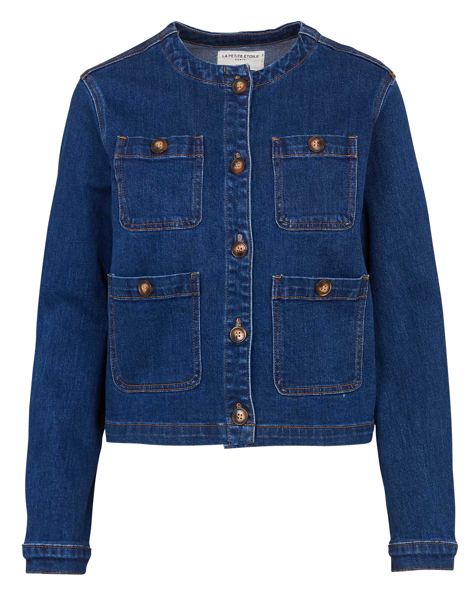 Kurze Jeansjacke mit Knöpfen LA PETITE ETOILE Jeans ohne Waschung