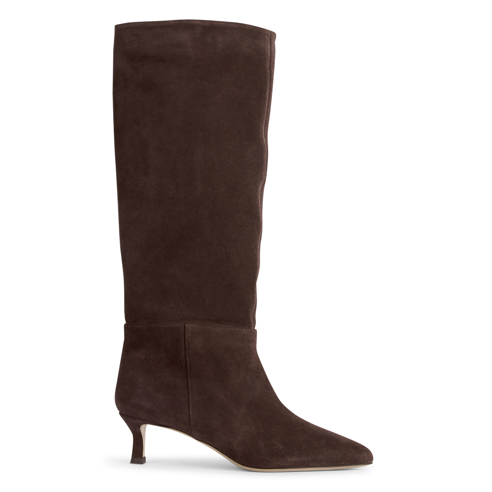 Bottes en cuir velours RIVECOUR Marron