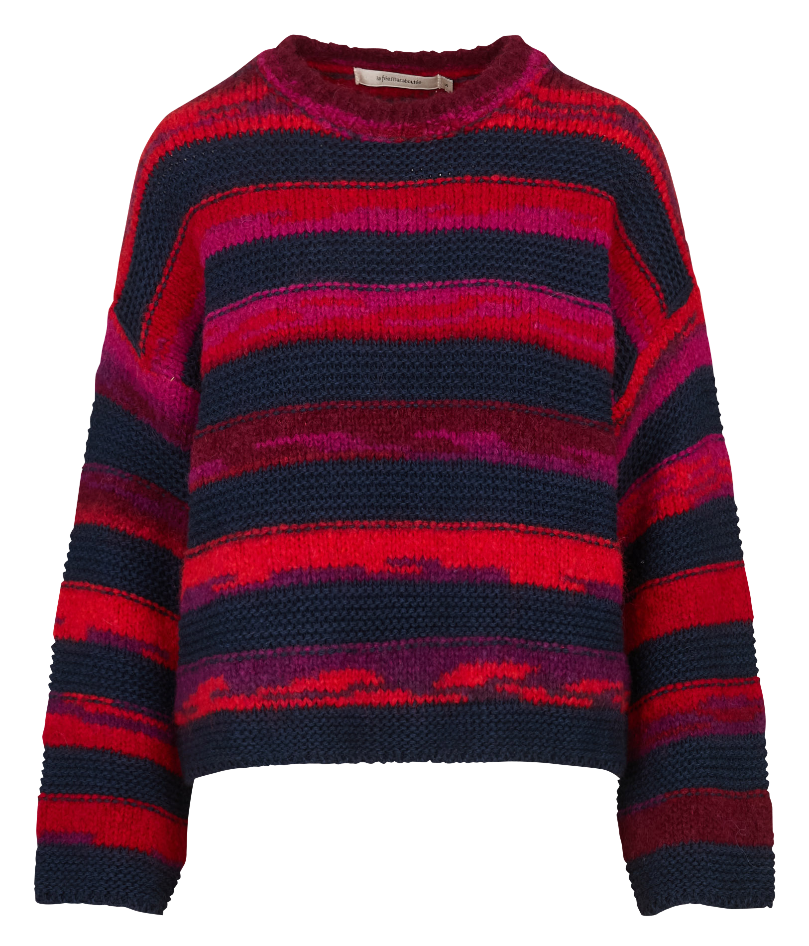 Weit geschnittener Rundhalspullover mit Streifen LA FEE MARABOUTEE Mehrfarbig