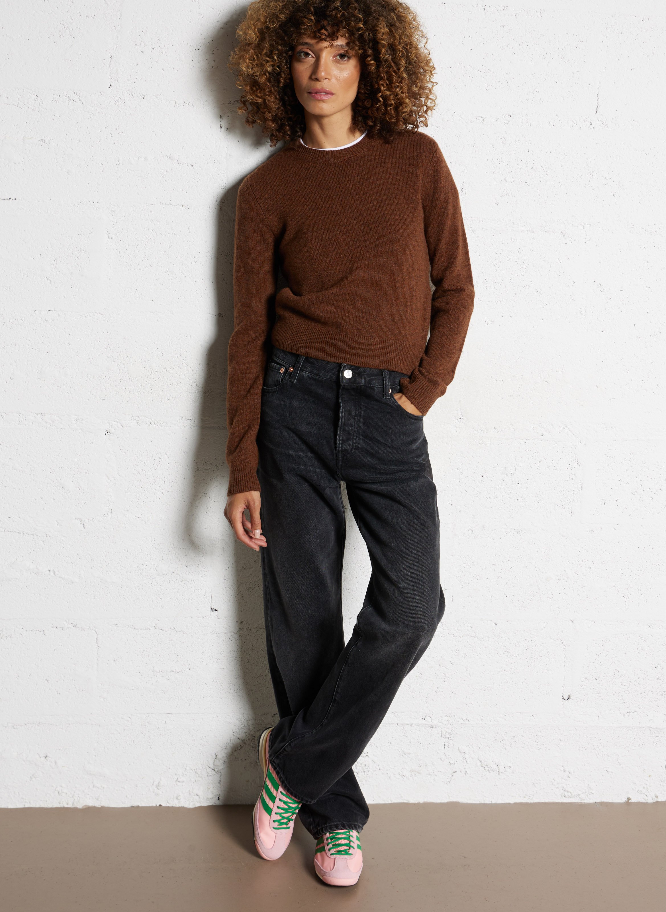 Jean droit taille haute uni BELLEROSE Noir