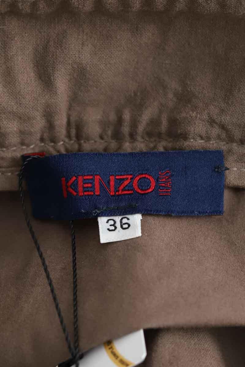 Cotton mini skirt KENZO - SECONDE MAIN Brown