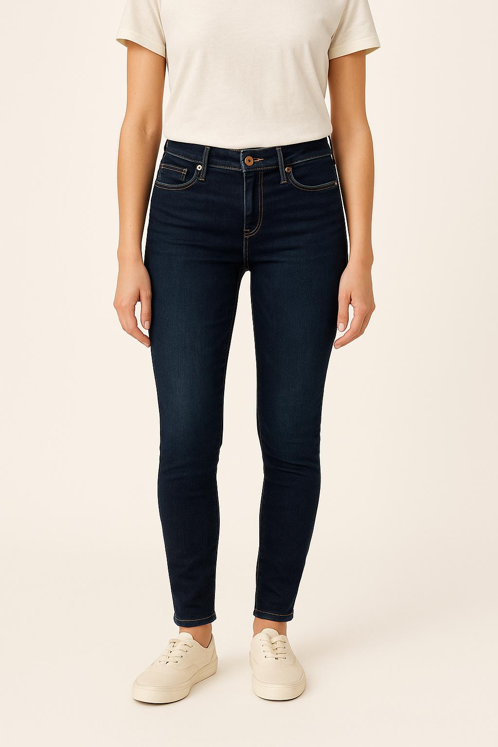 Cropped slim jeans with studs LEVI'S - Seconde main Blue