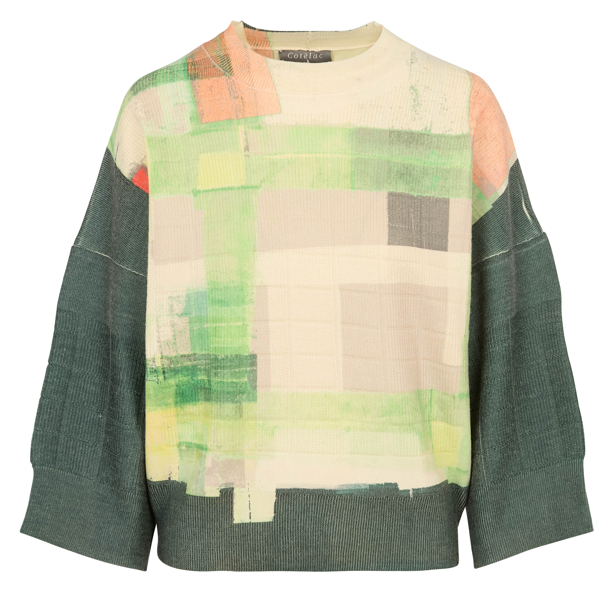Pull oversize col rond COTELAC Vert