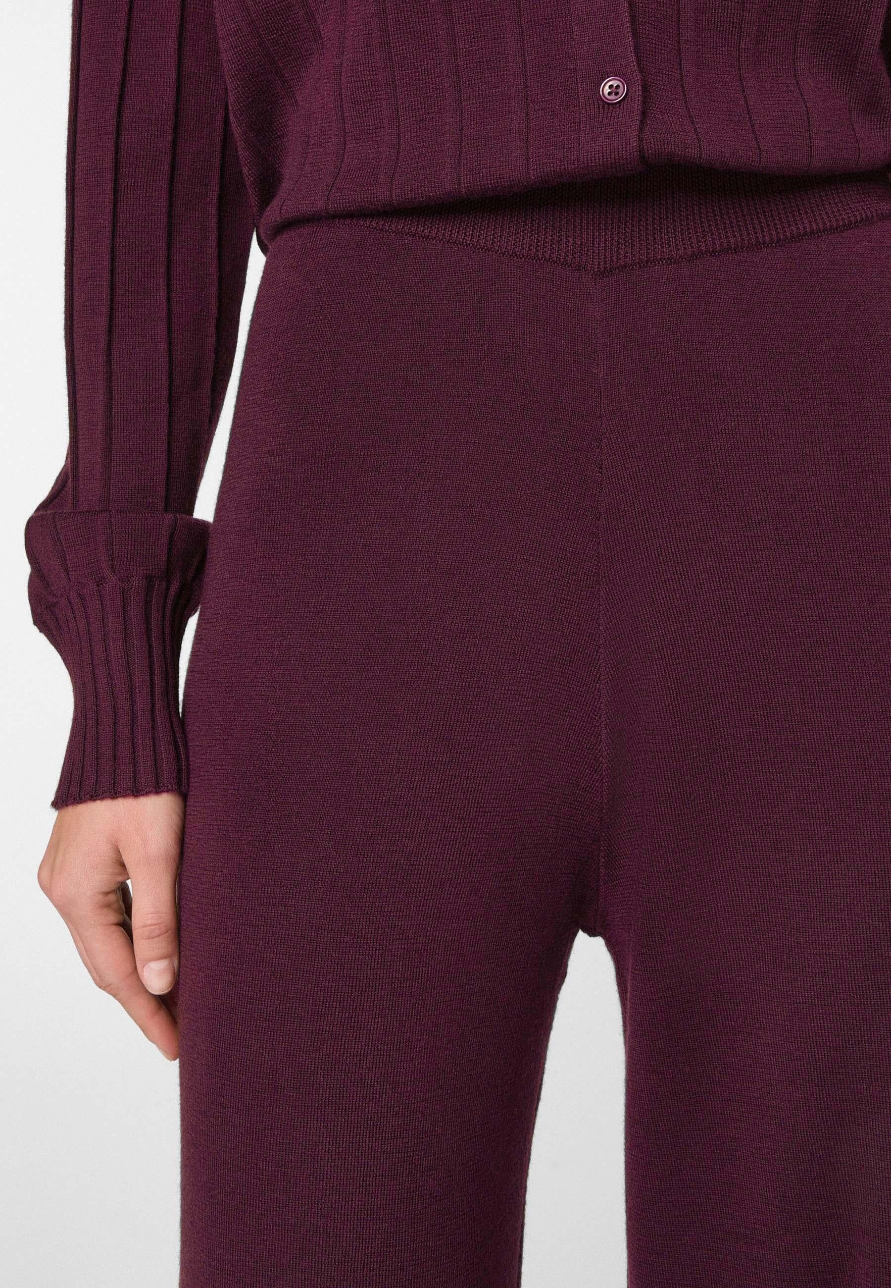 Wide leg merino wool trousers RODIER Purple