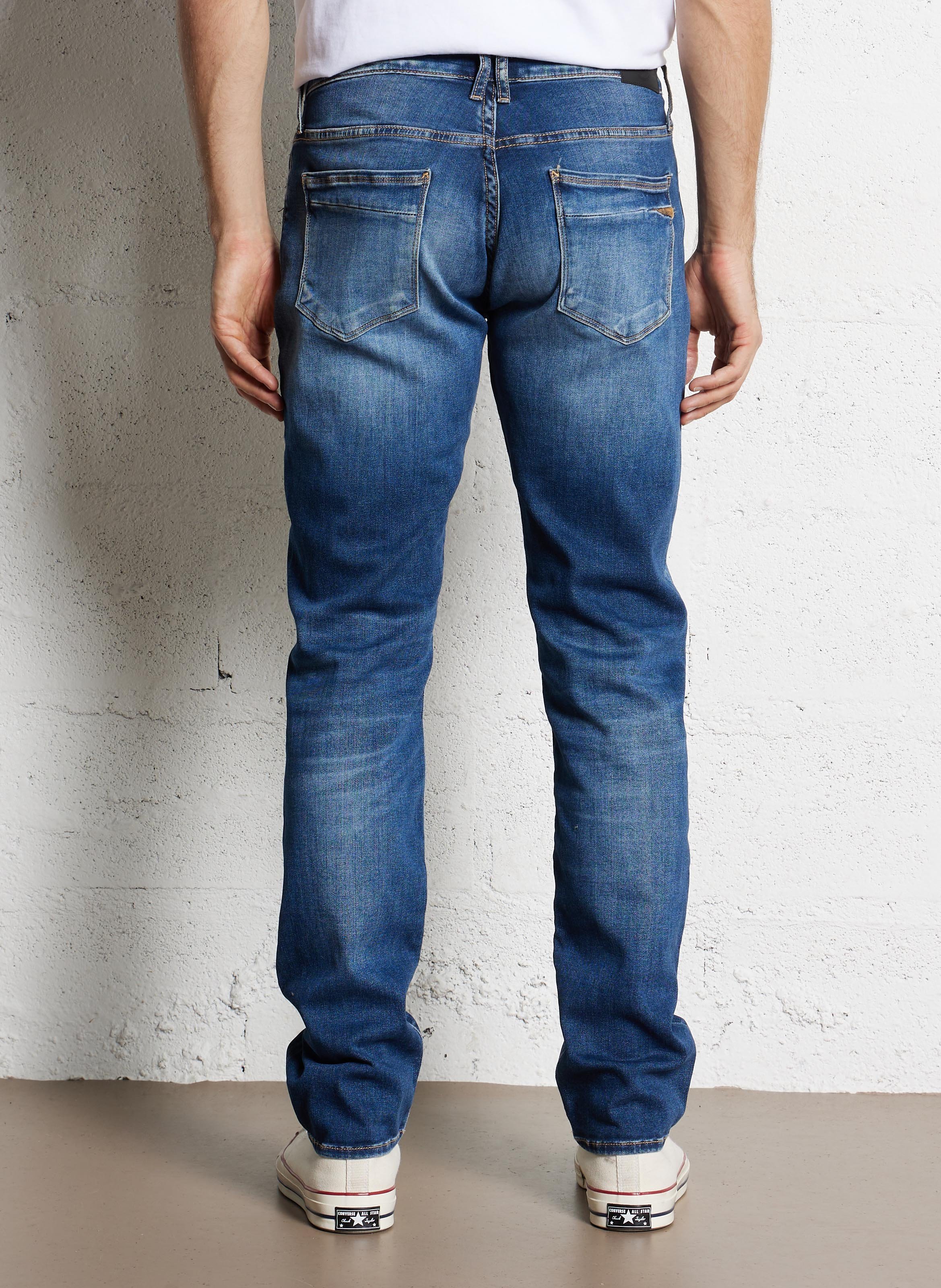 Cotton-blend straight jeans LE TEMPS DES CERISES Blue