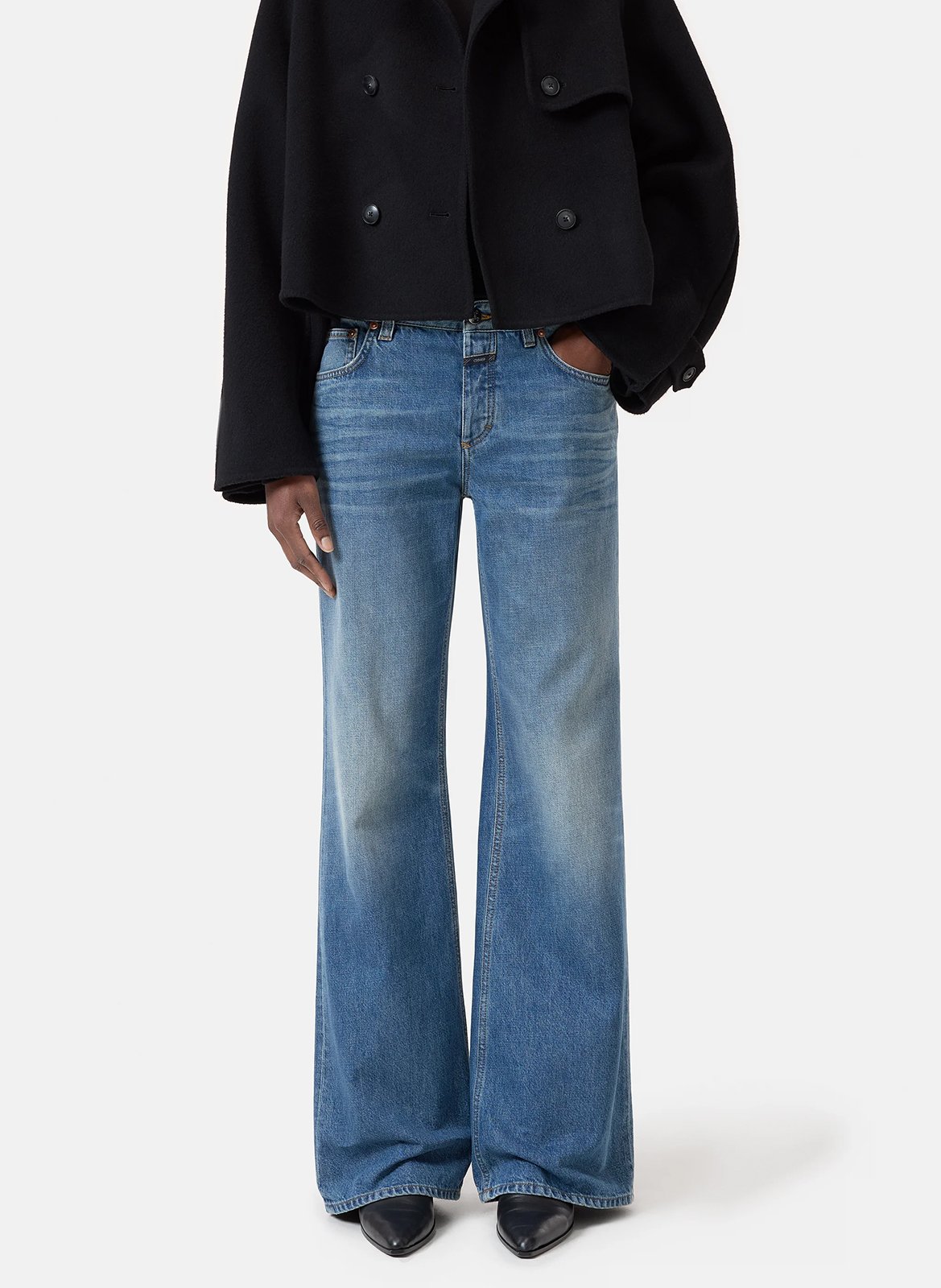 Cotton flared jeans CLOSED Blue