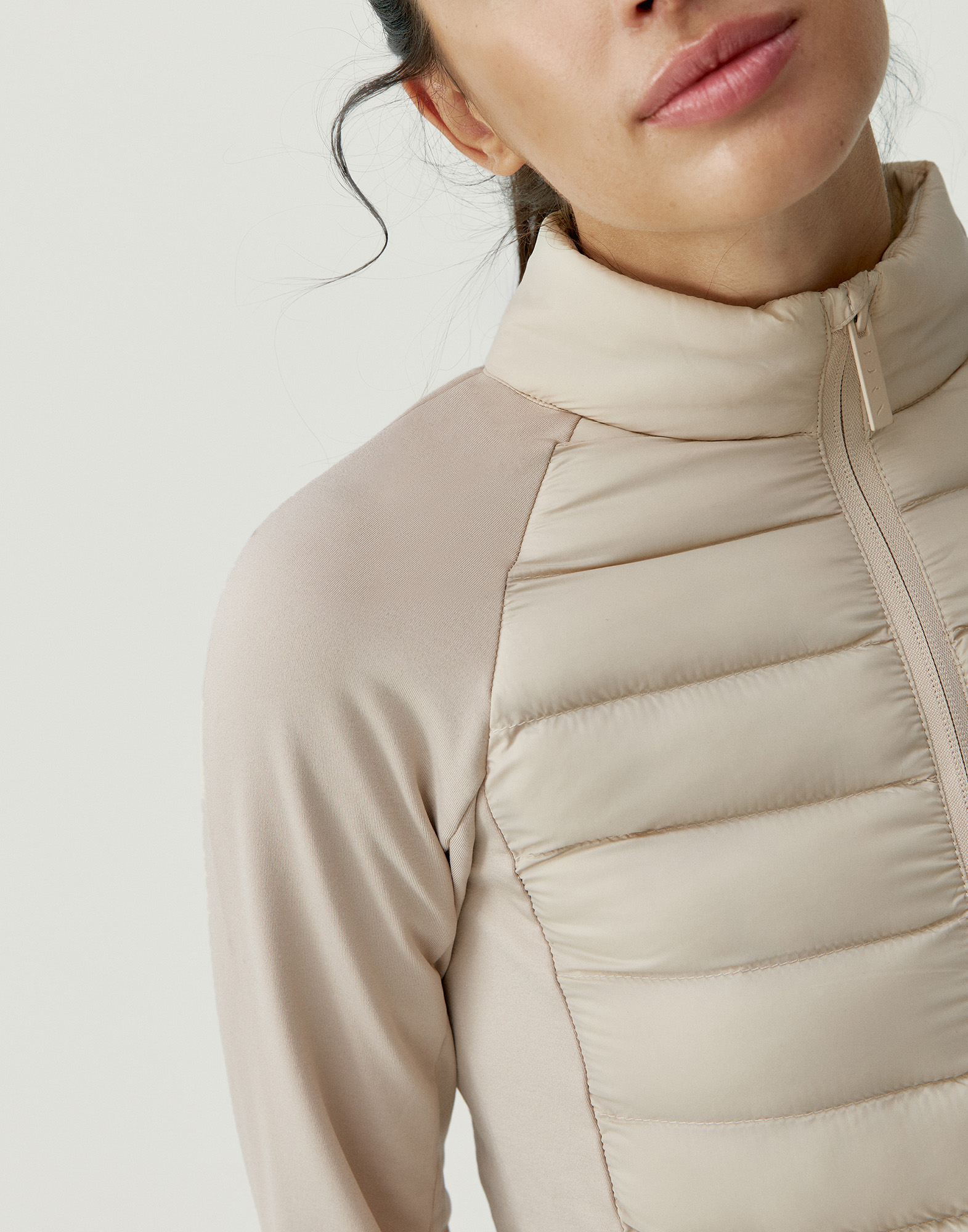 Quilted outerwear jacket Beige