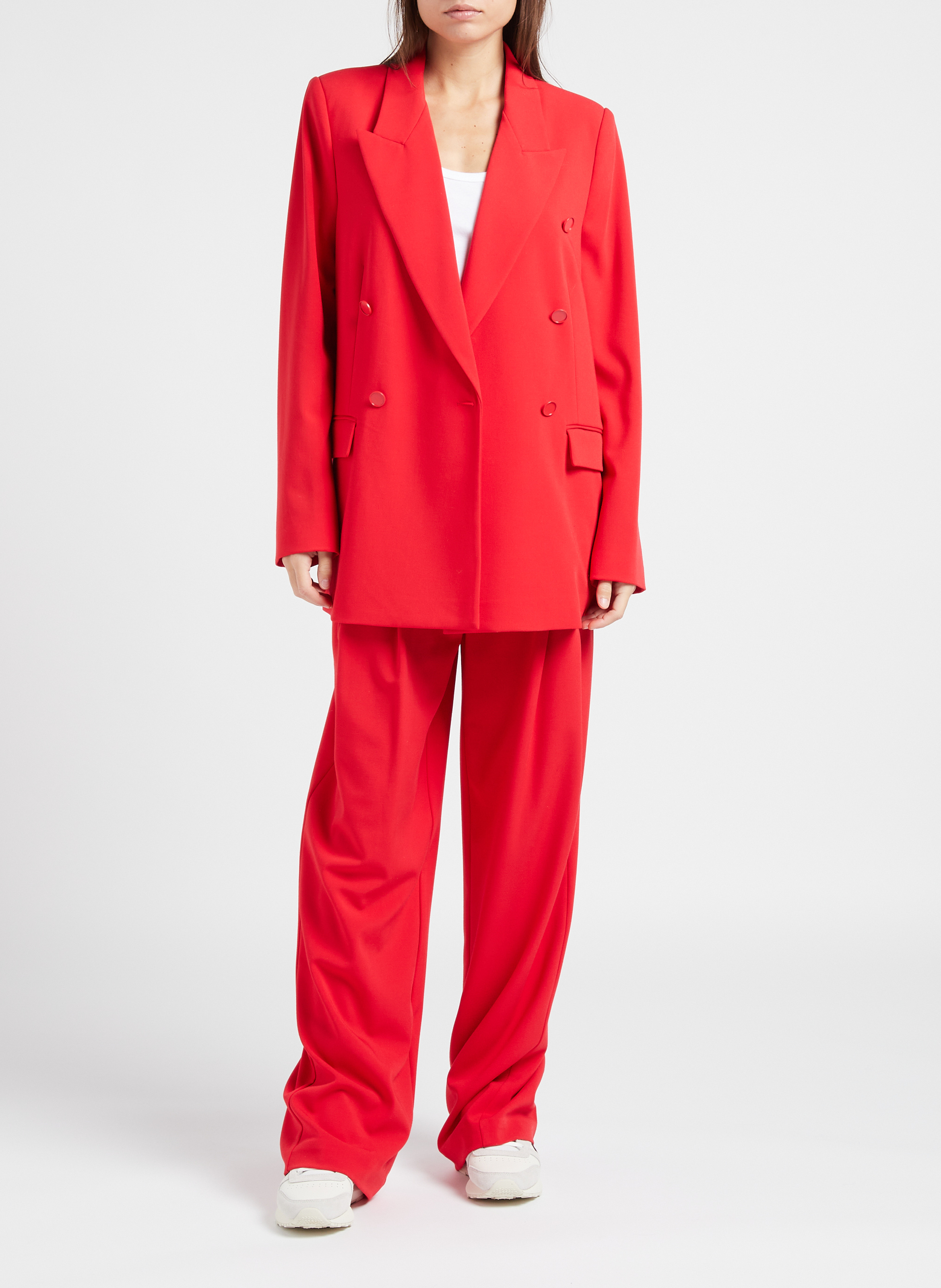 Straight tailored jacket TWINSET Red