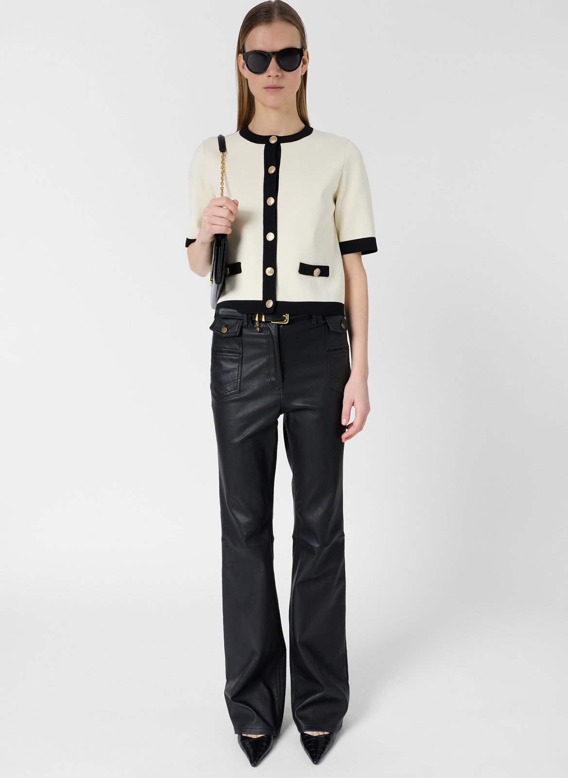 Aansluitende cardigan met ronde hals GERARD DAREL Beige