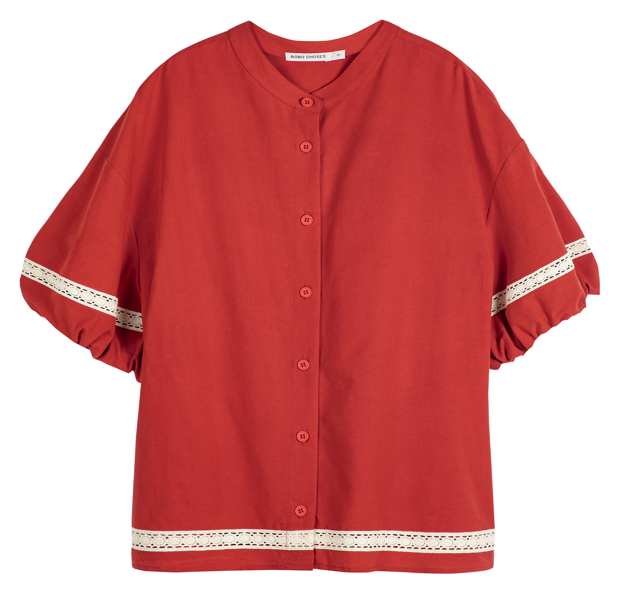 Oversized blouse | katoenblend BOBO CHOSES Rood