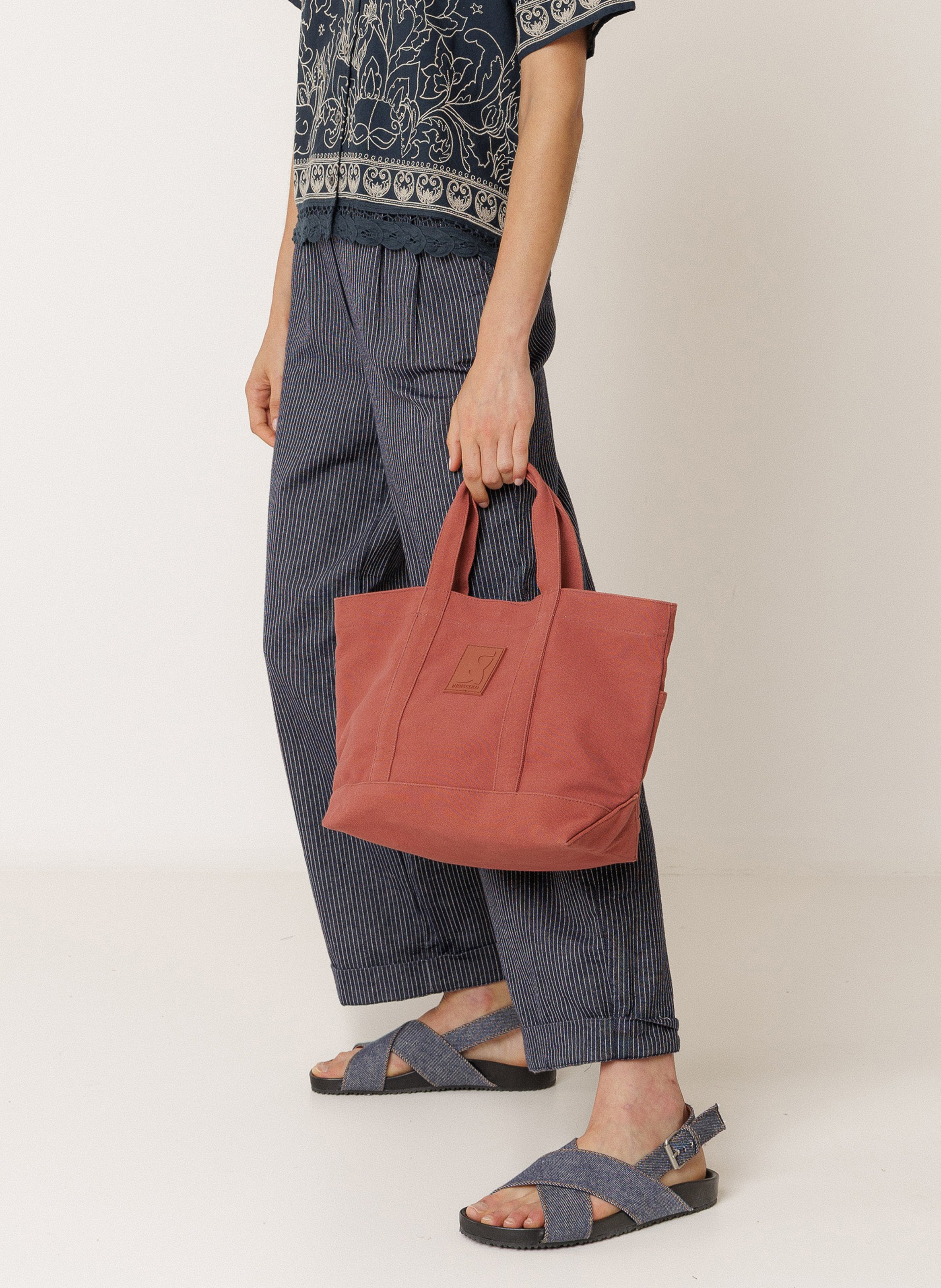 Weite Hose aus Bio-Baumwolle INDI & COLD Blau