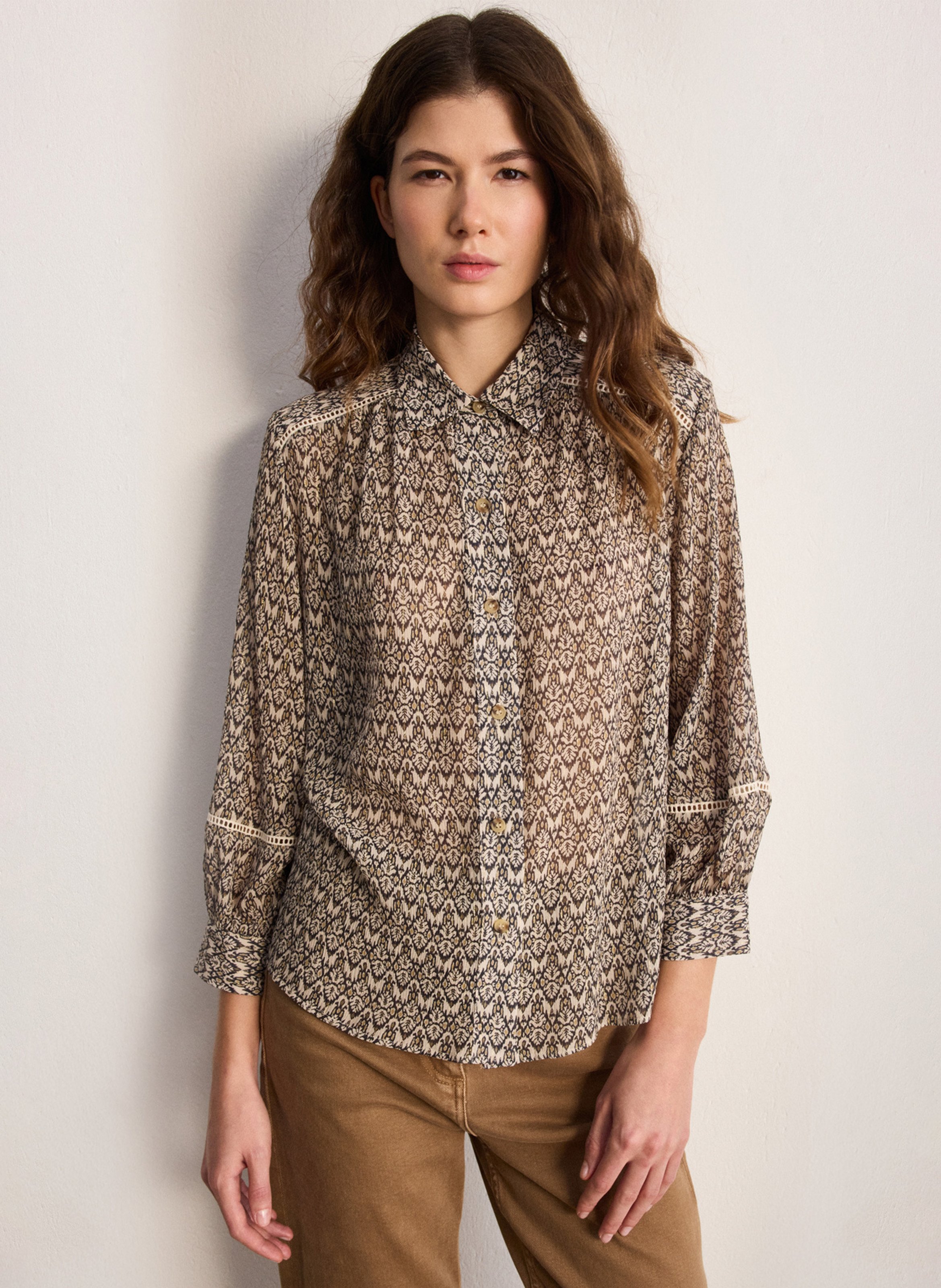 Chemise col classique  PABLO Beige