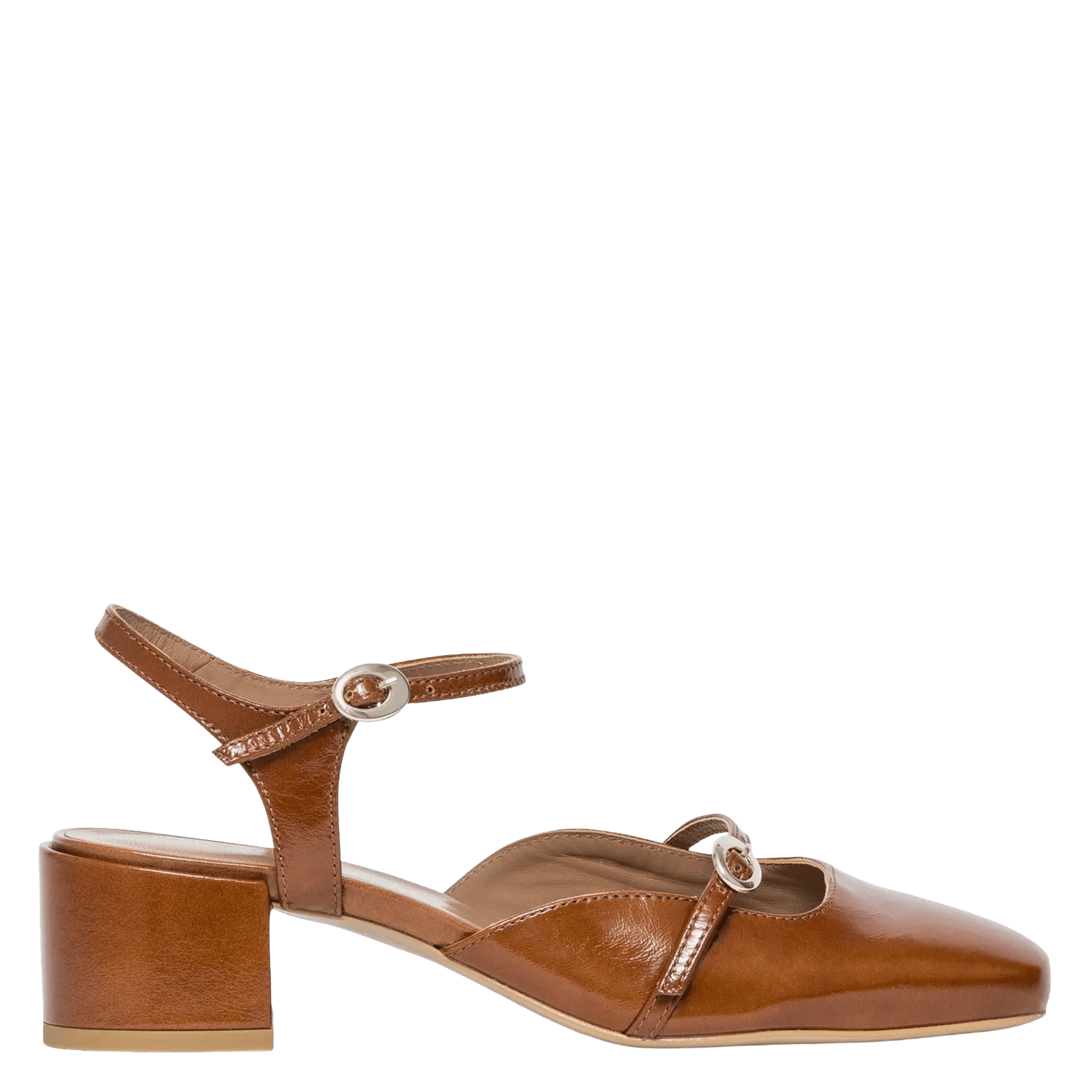Halfhoge, leren sandalen BOCAGE