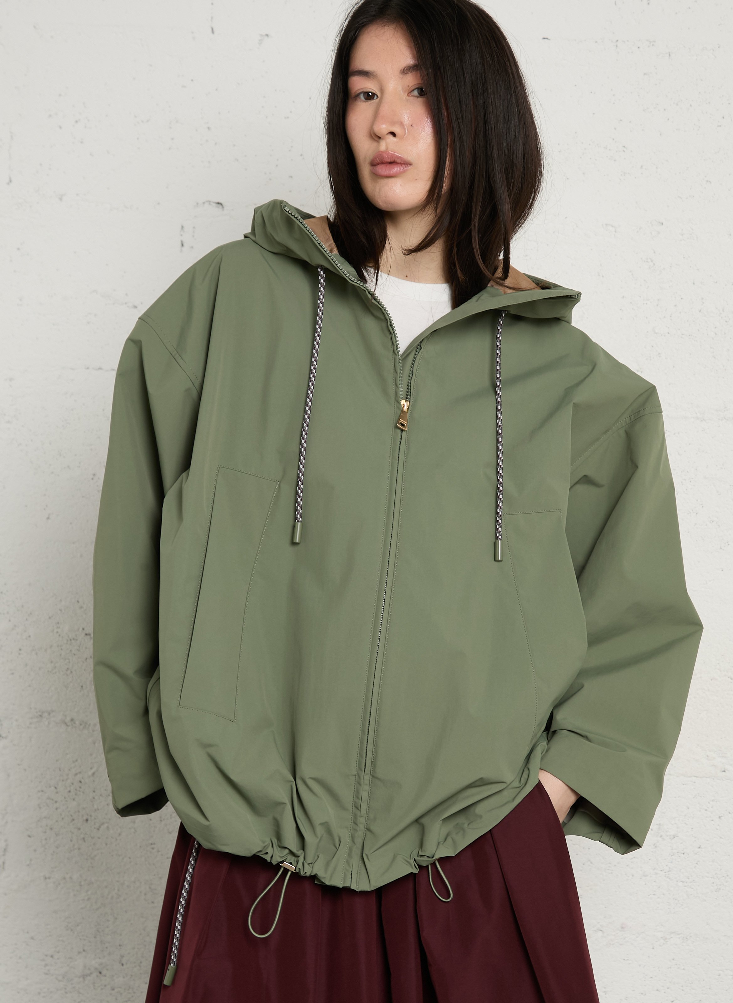 Parka à capuche ample unie MAX MARA WEEK END