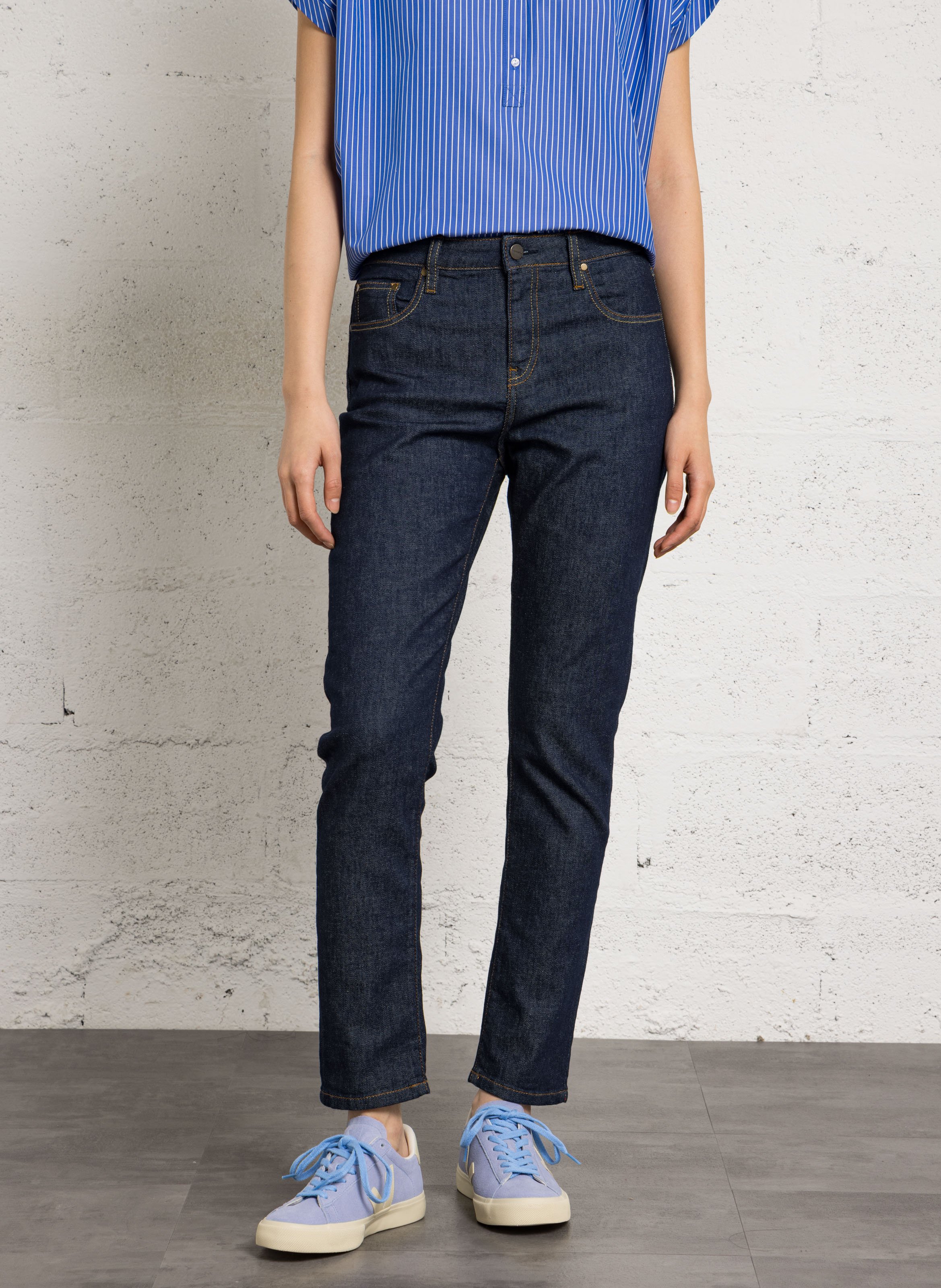 High-rise slim-fit jeans ACQUAVERDE