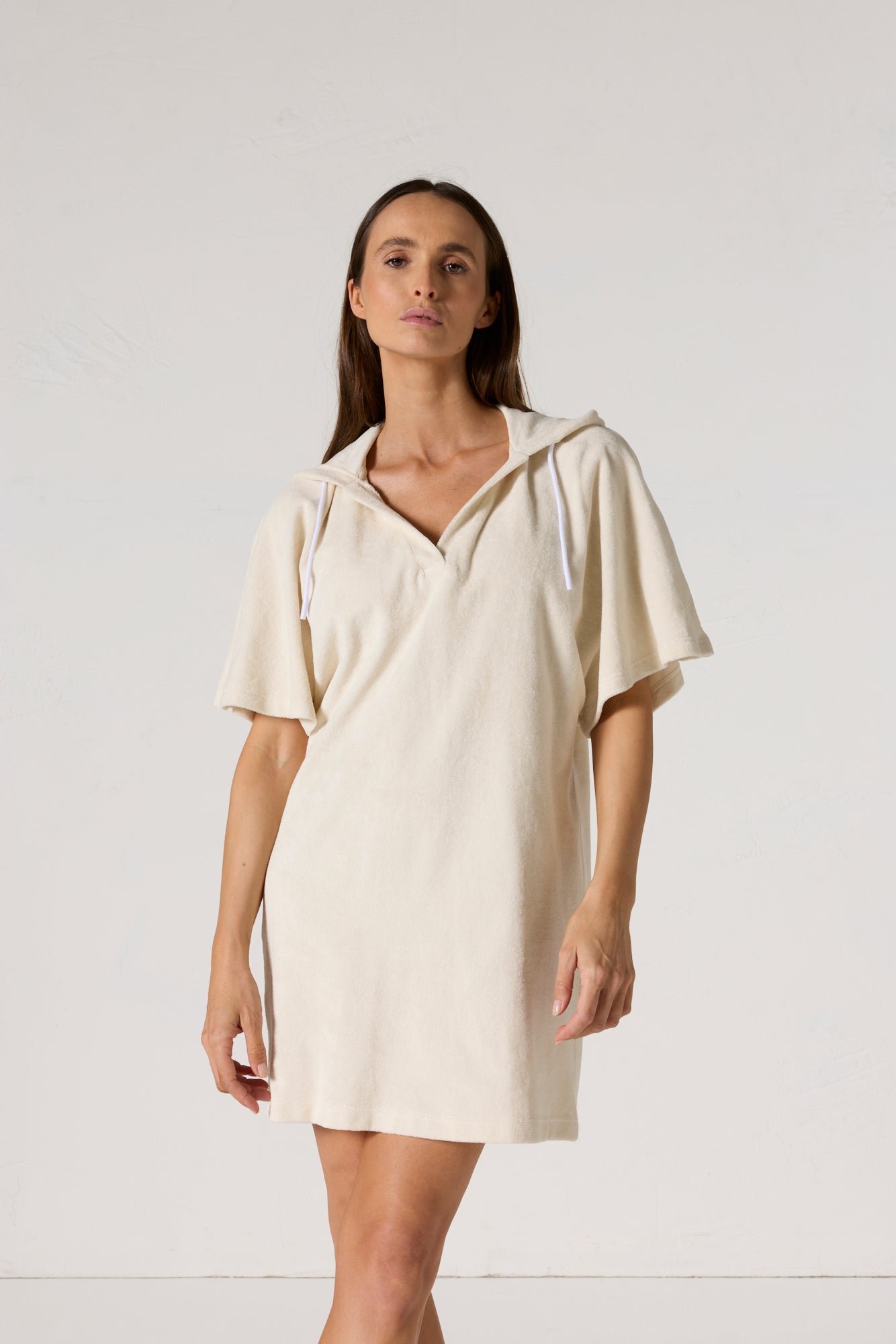 Robe éponge à capuche pearl JOTT Blanc