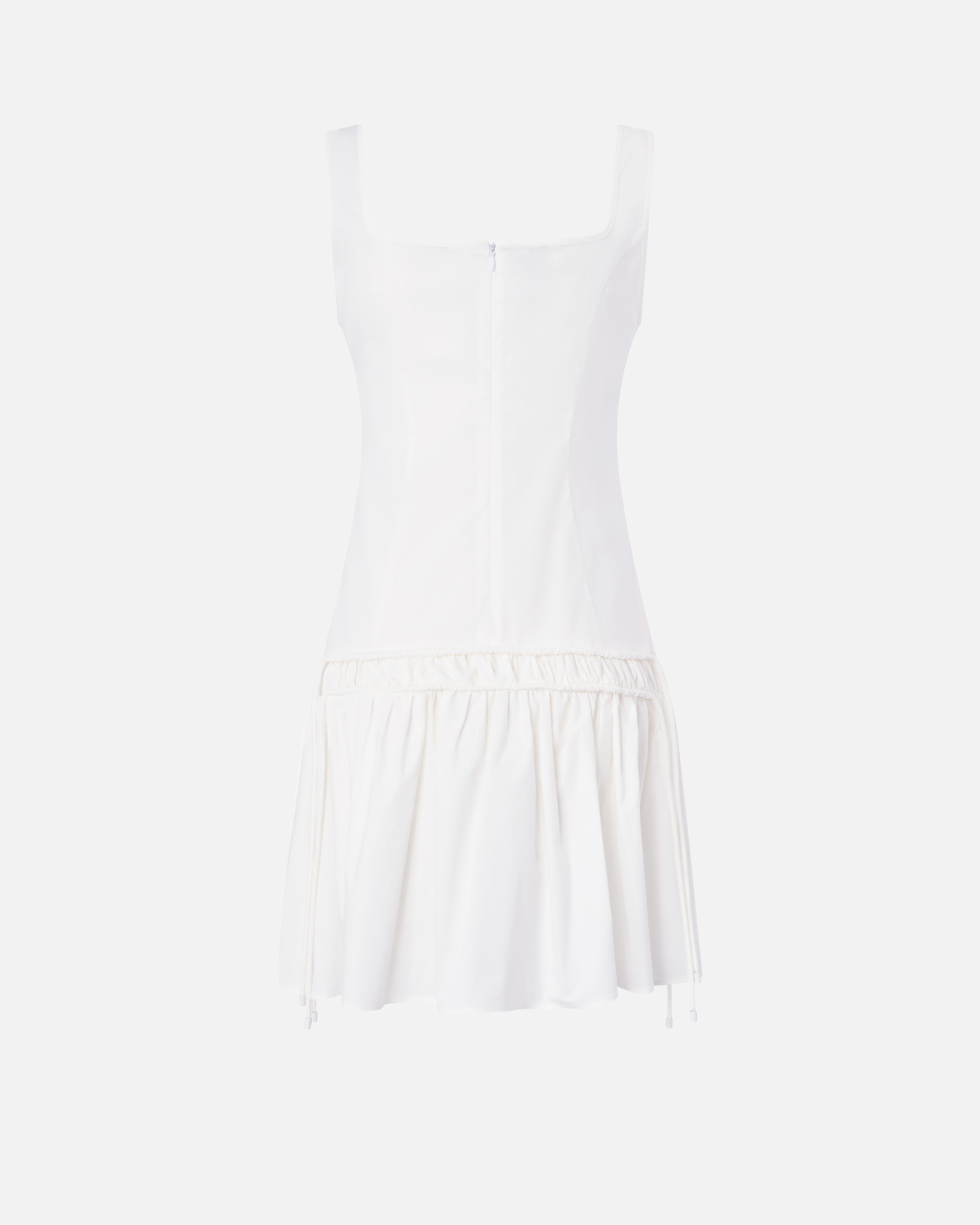 Robe courte froncée avec cordon de serrage PINKO Blanc