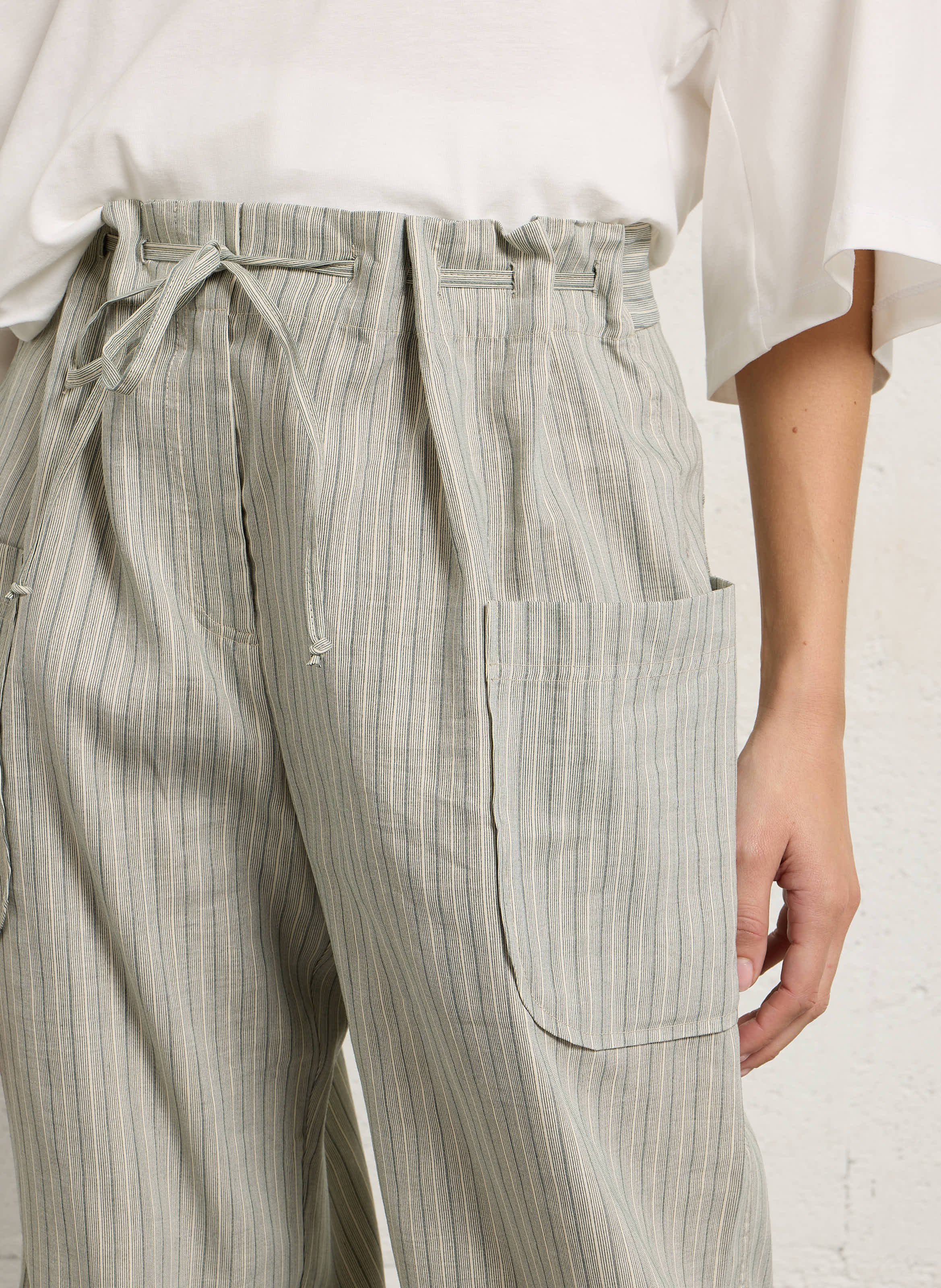 Rechte broek met strepen  MARGAUX LONNBERG Groen