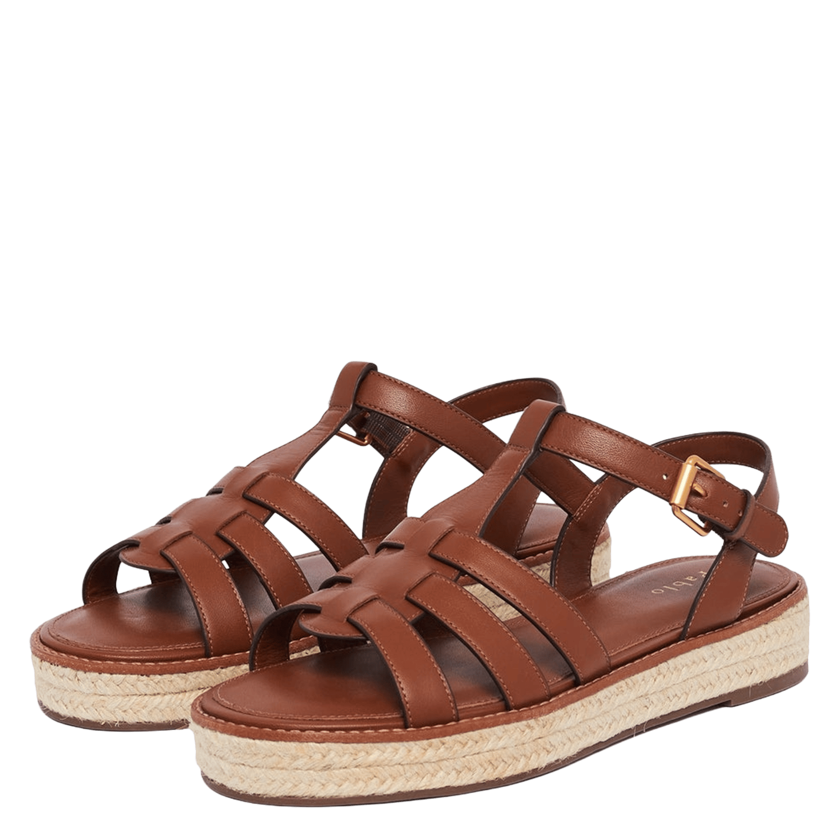 Avarca Berlin - Flache Ledersandalen mit Samt PABLO Braun