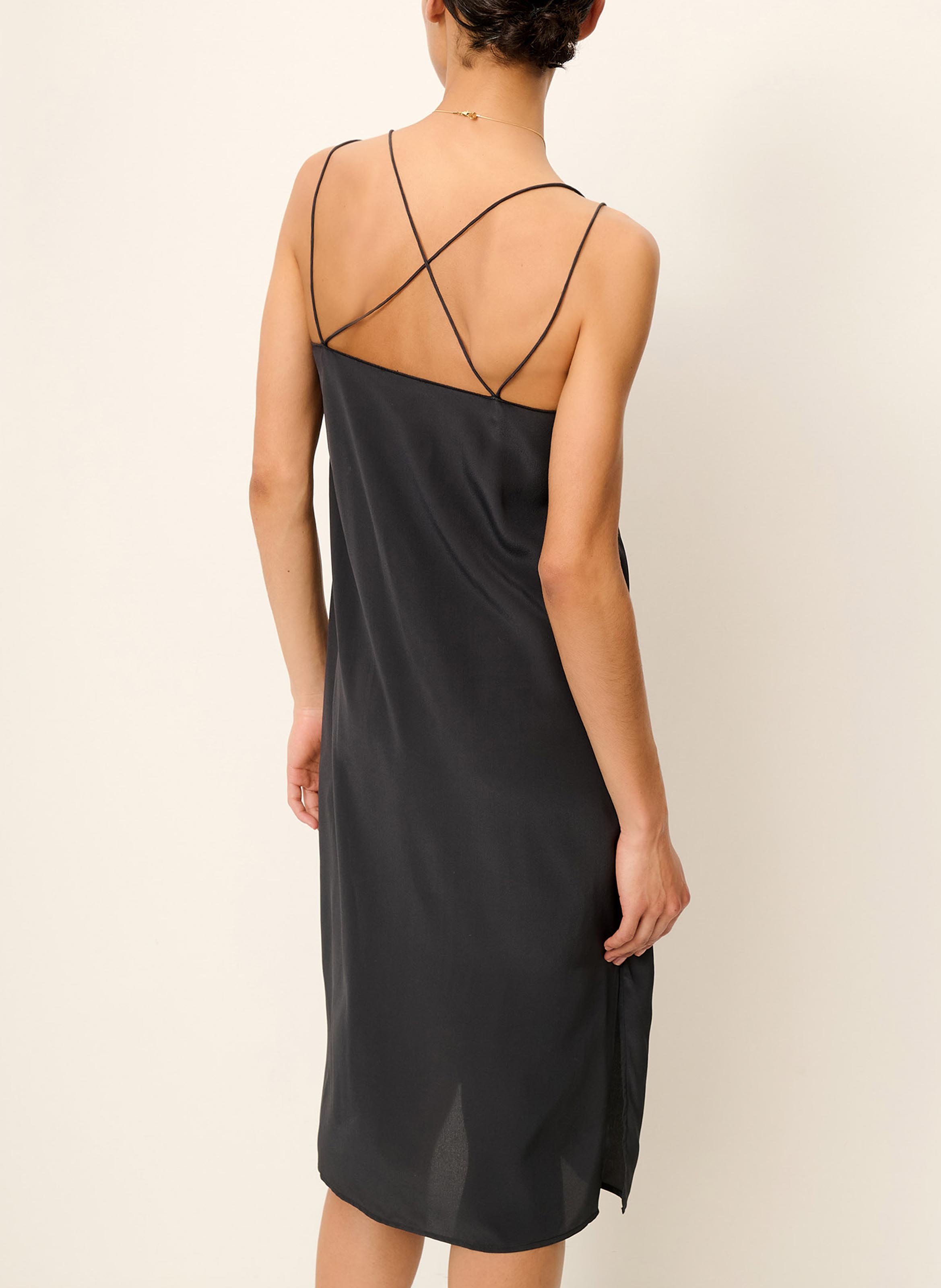 Kleid mit schmalen Trägern SESSUN Grun