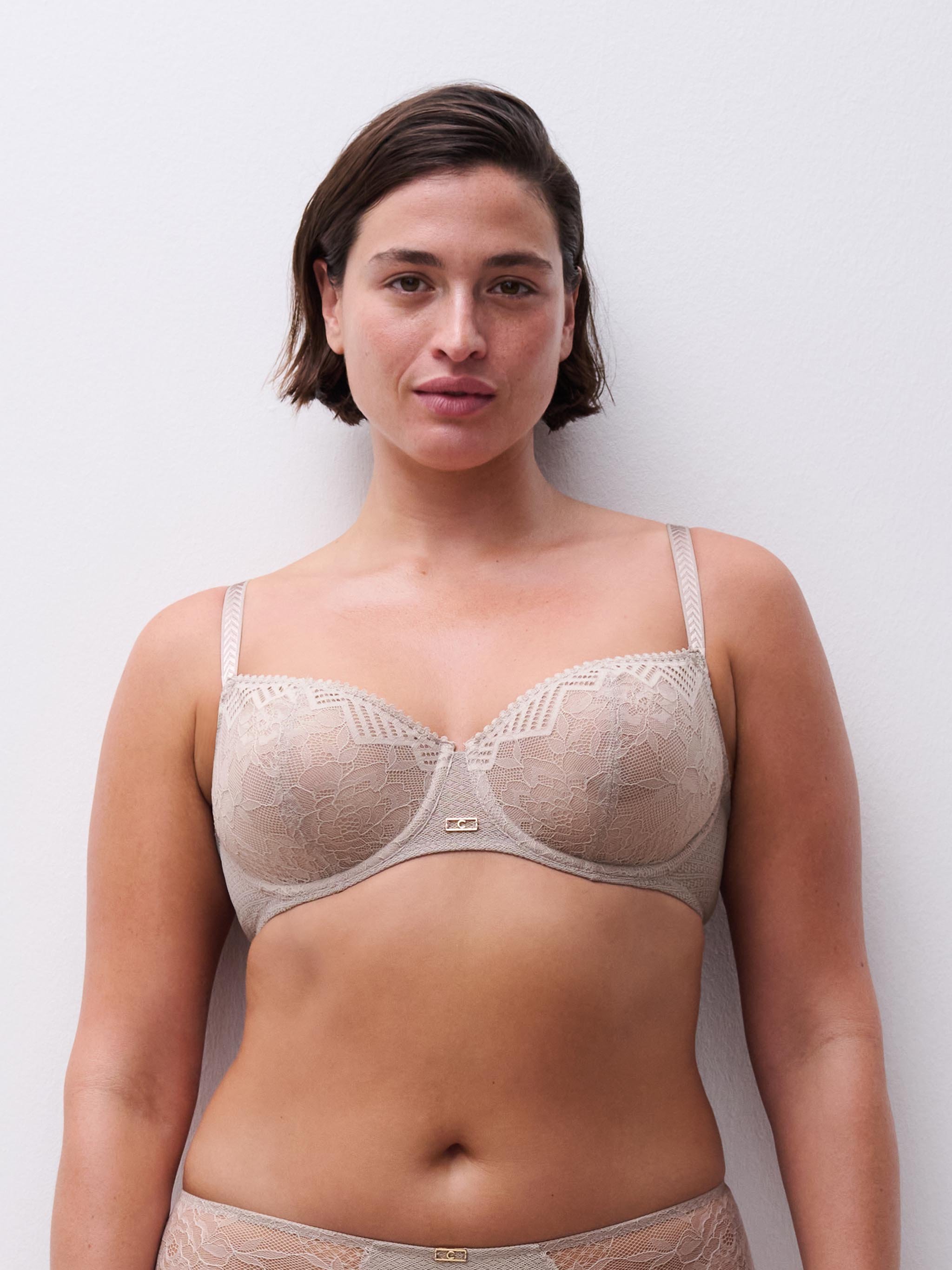Lace demi-cup bra CHANTELLE Grey