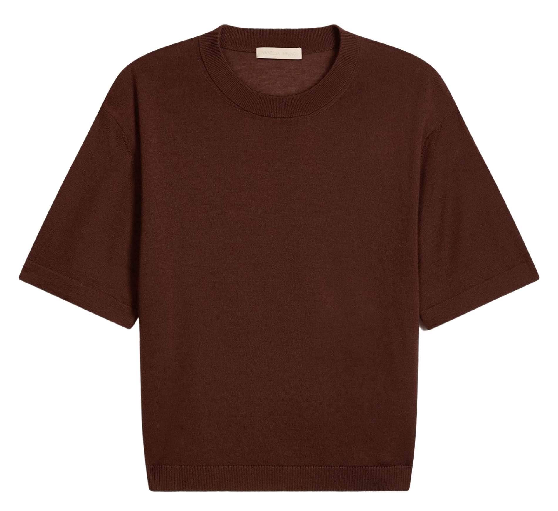 Pull col rond en laine VANESSA BRUNO Marron