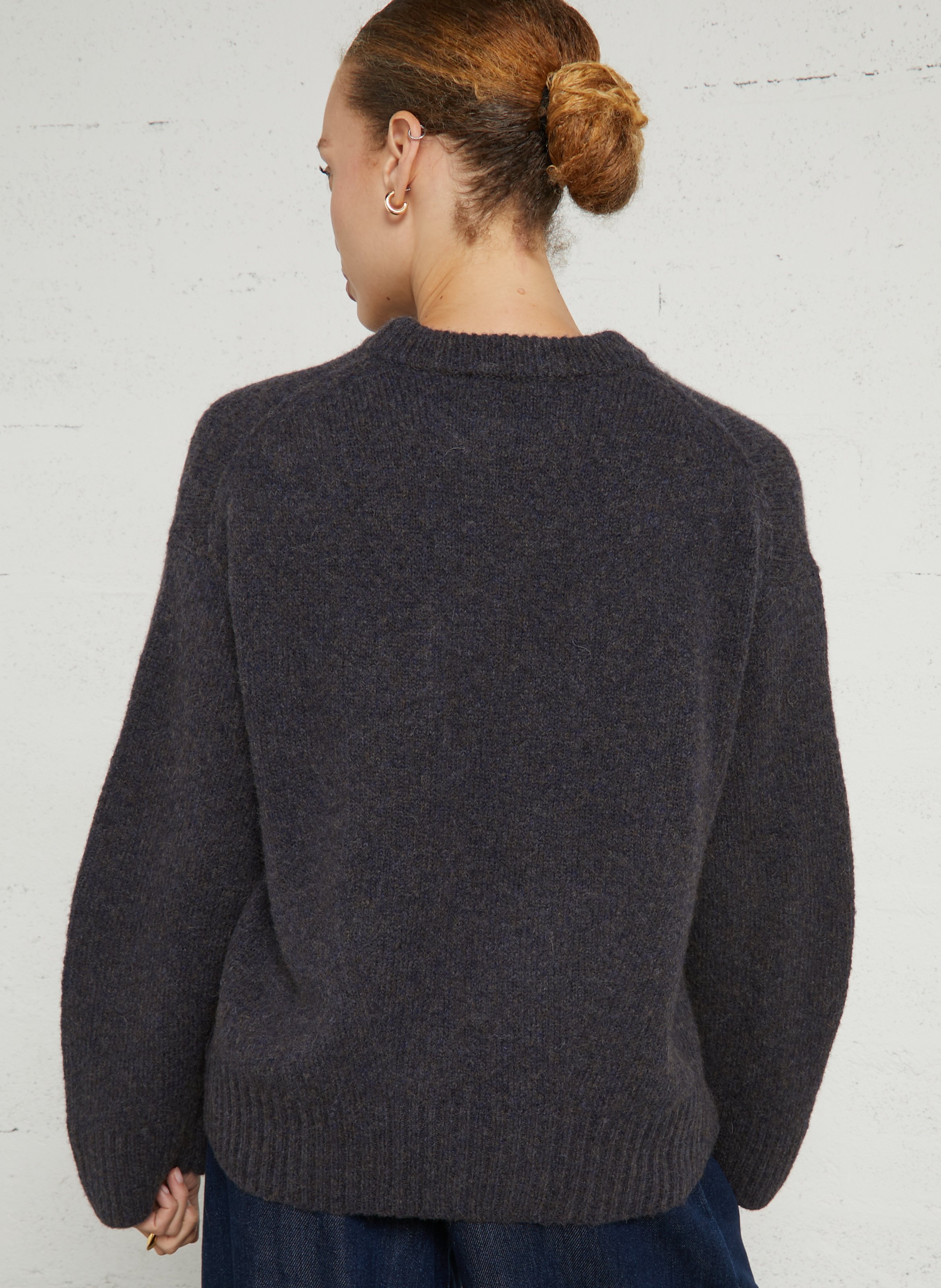 Oversize-Pullover aus Woll-Mix mit Rundhalsausschnitt JC SOPHIE Blau