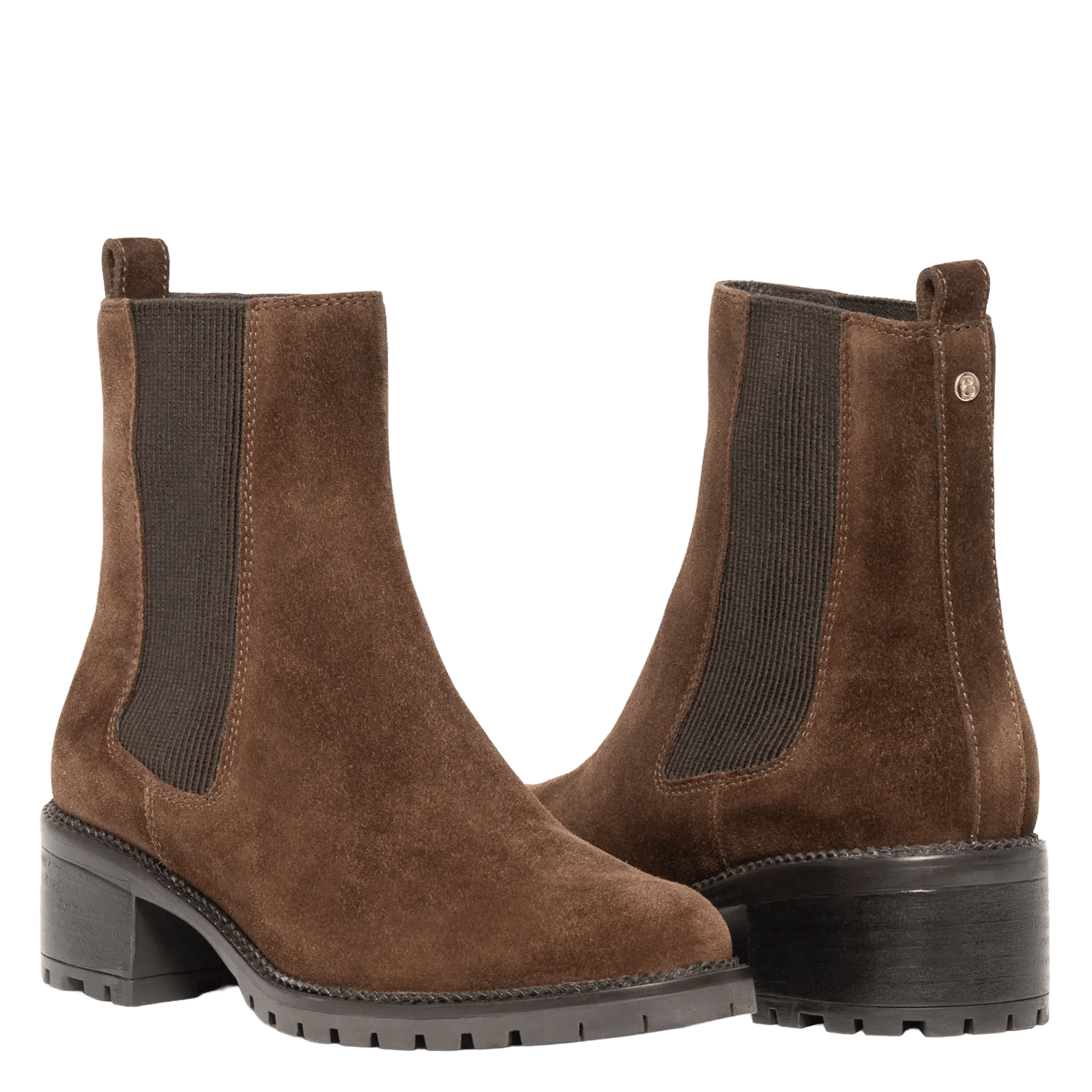 Smooth leather ankle boots BOCAGE Brown