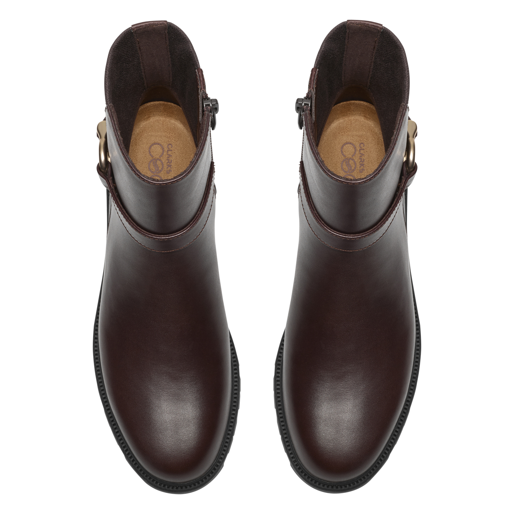 Bottines en cuir CLARKS Marron