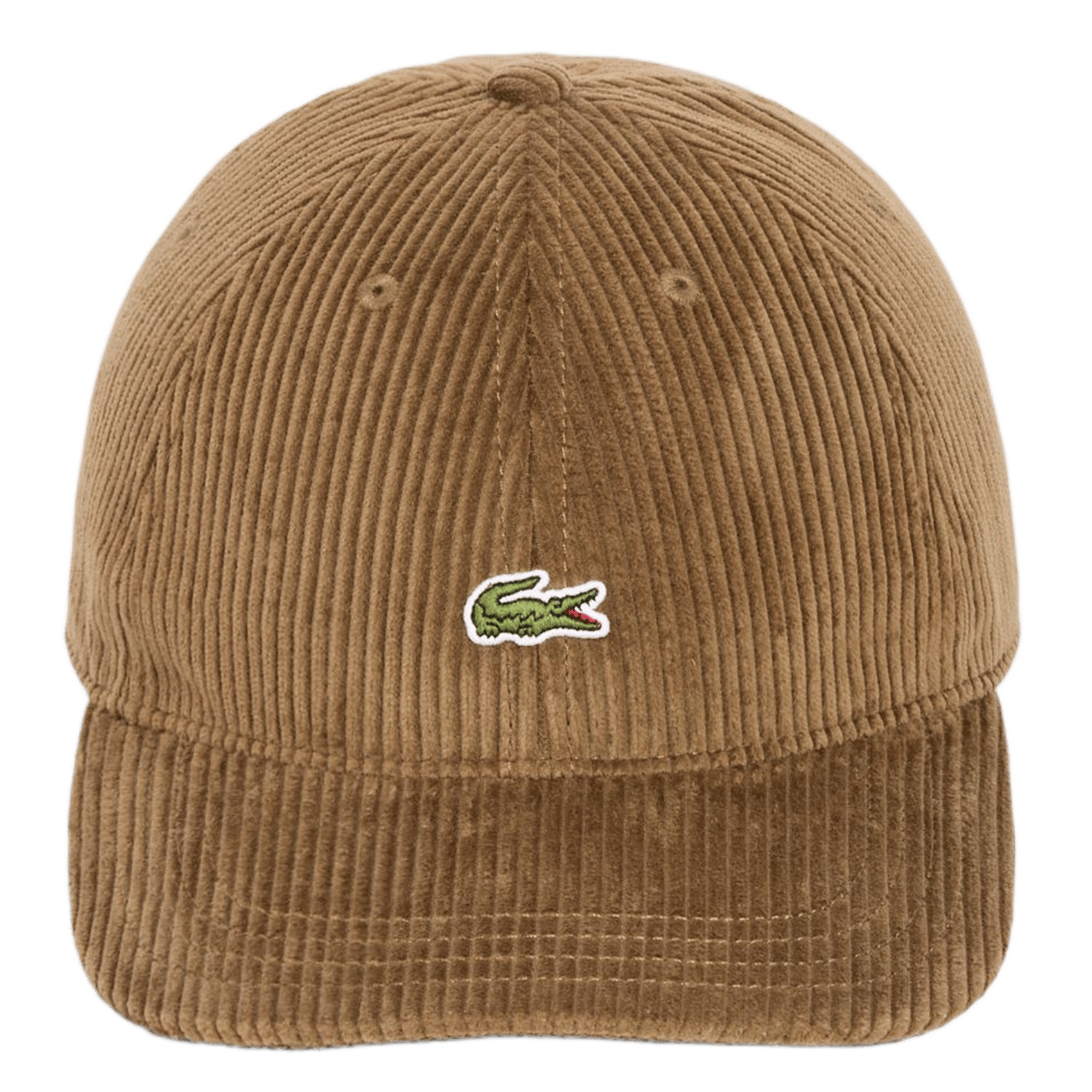 Gerippte Baumwollmütze LACOSTE Braun