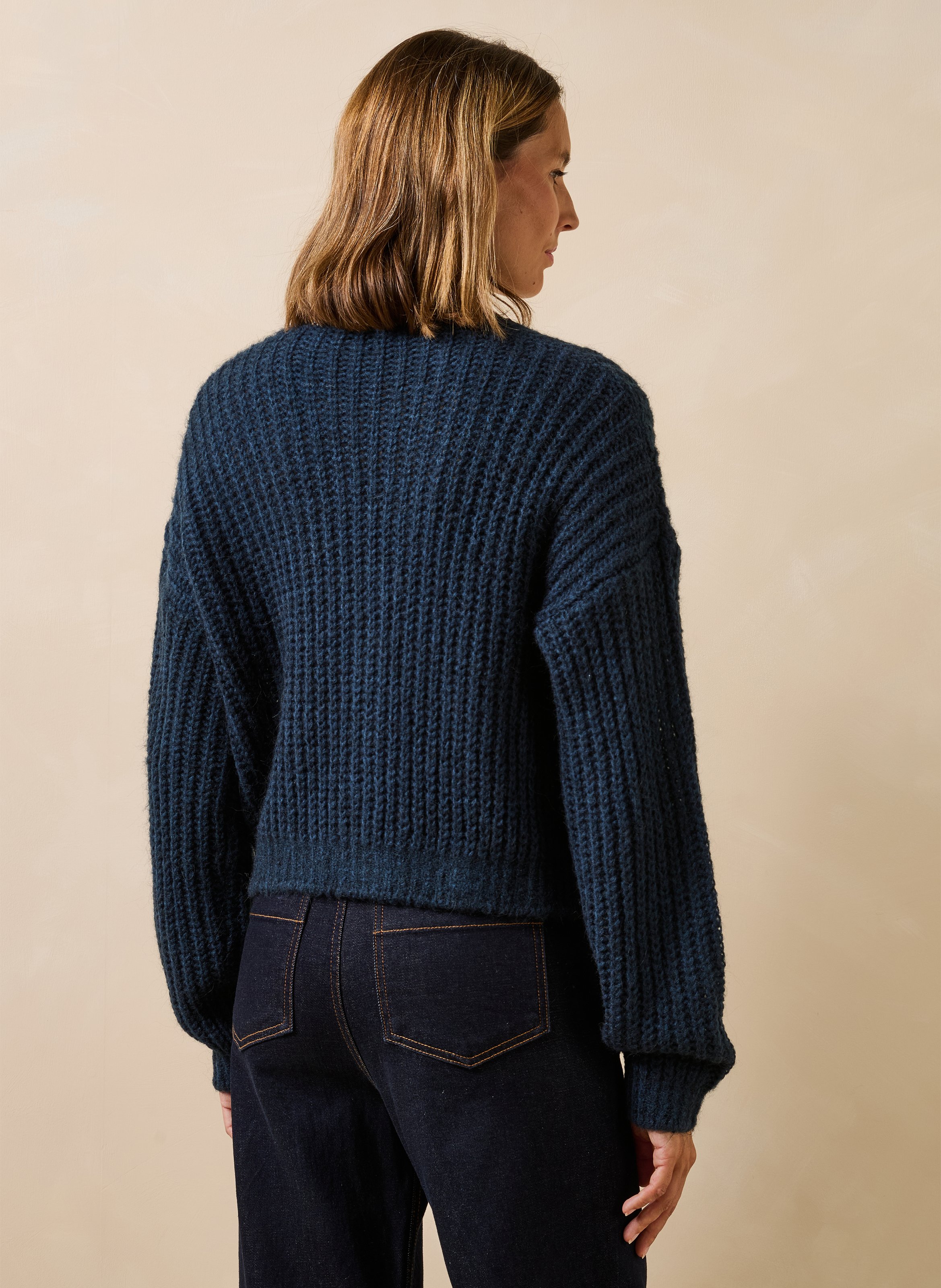 Ruim vest met glinsterende strepen LA FEE MARABOUTEE Blauw