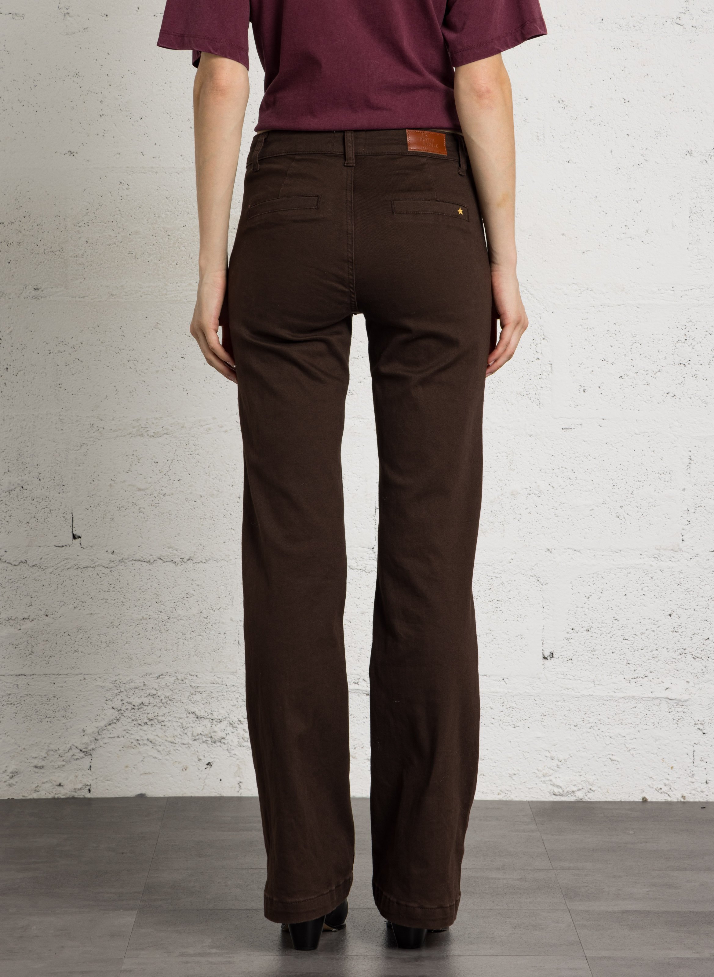 Ausgestellte Hose aus Baumwollmischung LA PETITE ETOILE Braun