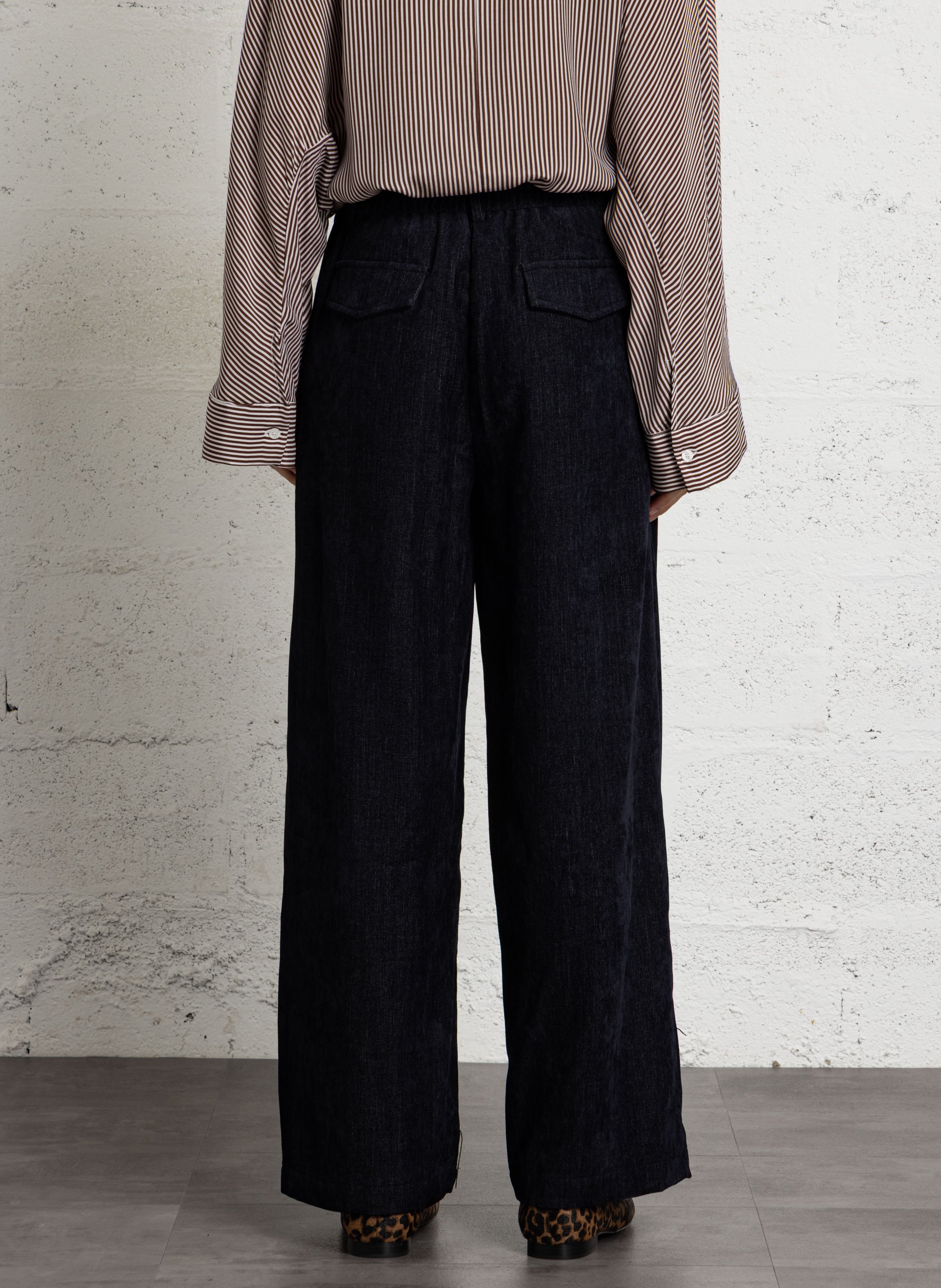 Weite Taillenhose THE KORNER Blau